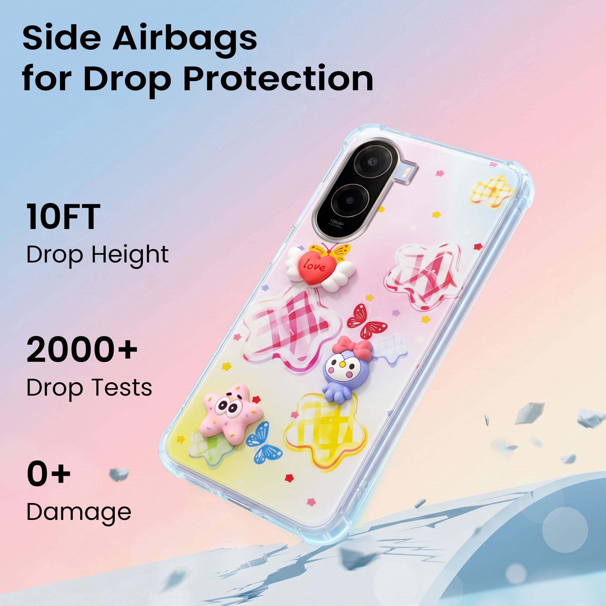 For Poco C81 5G Back Cover Case (3D Cute Cartoons | Hard Back Side Soft | Matte Premium Finish | HD Printing)