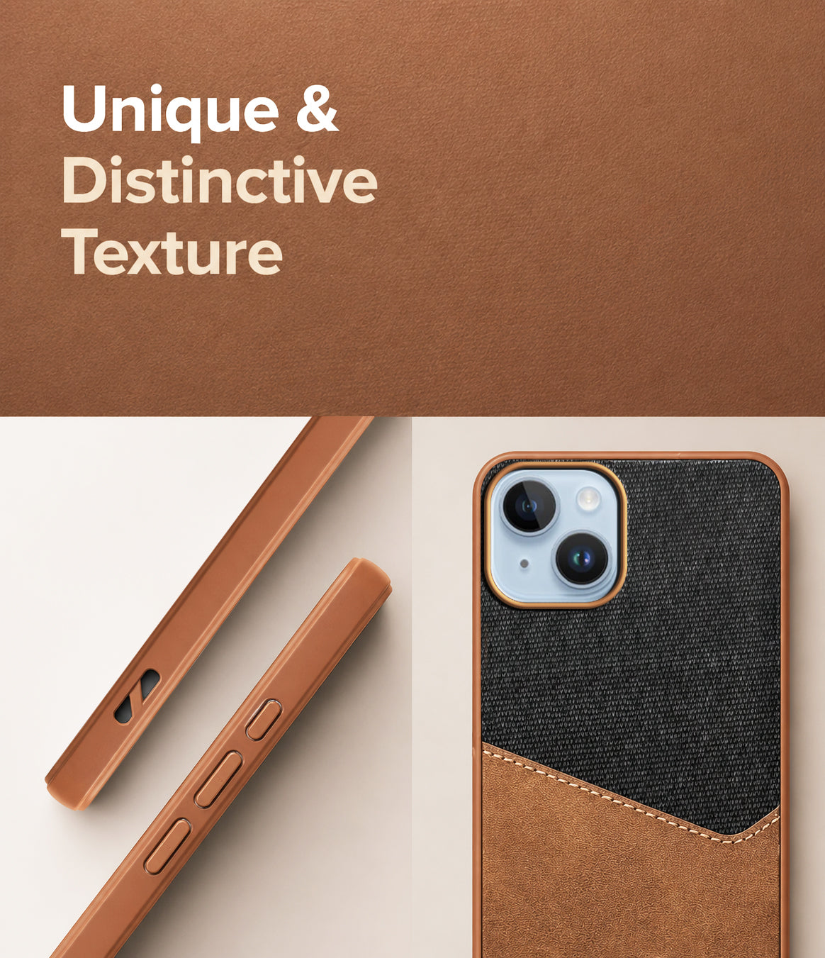 For Apple iPhone 14 Plus Back Cover Case (Dual PU Leather Stitch | Professional Minimalist | Soft and Flexible)