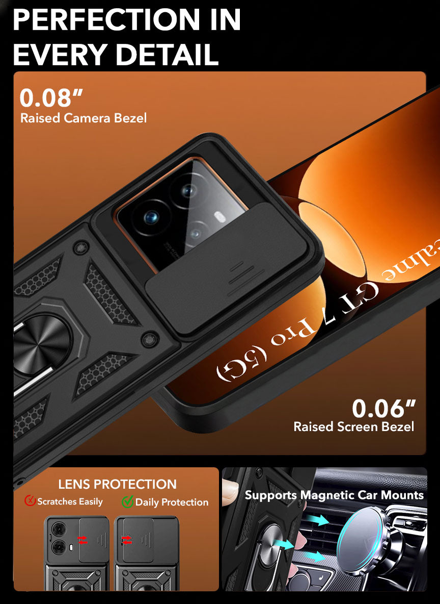 For Realme GT 7 Pro Back Cover Case (Hybrid Dual Armor Polycarbonate)
