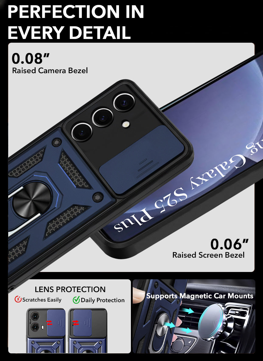 For Samsung Galaxy S25 Plus Back Cover Case (Hybrid Dual Armor Polycarbonate)