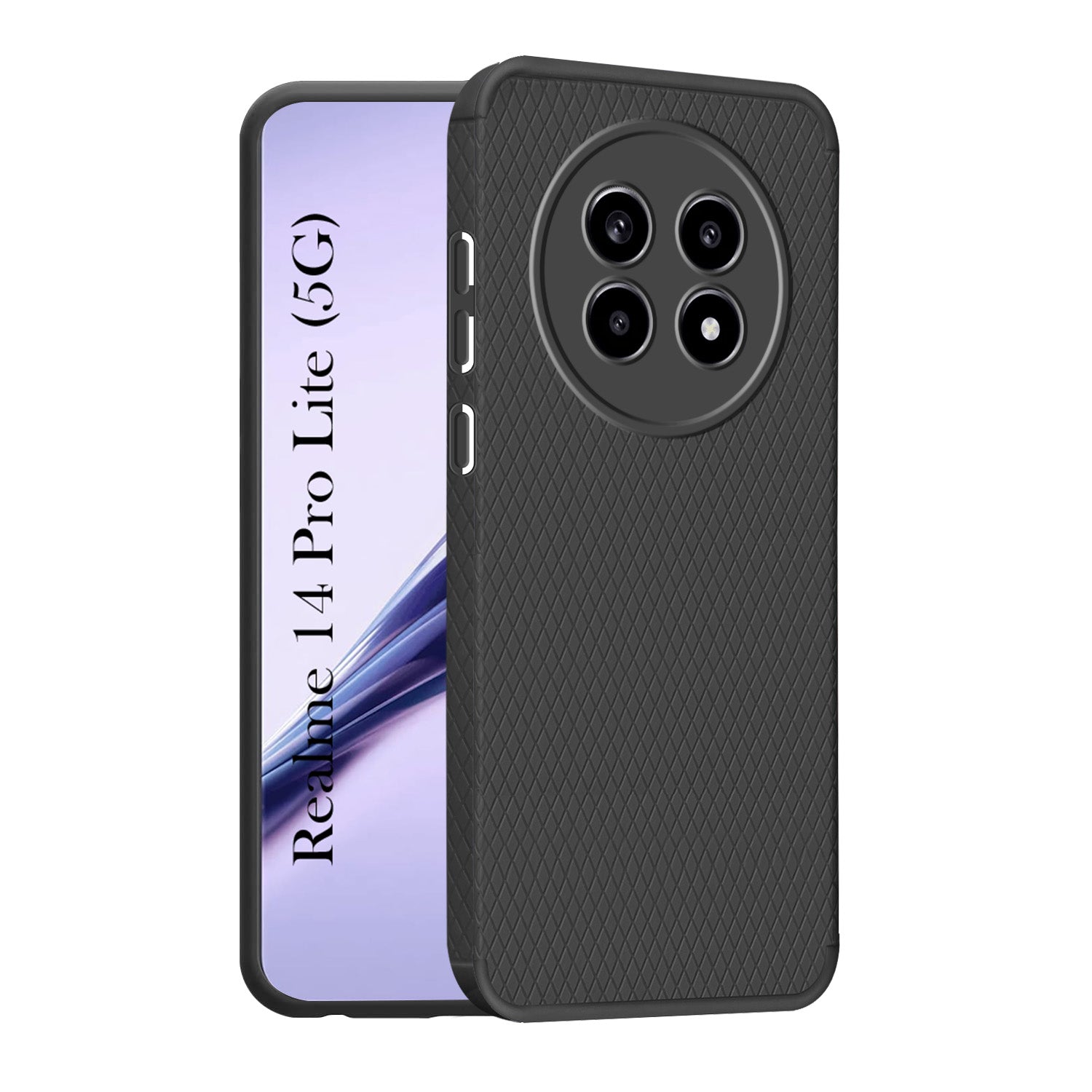 For Realme 14 Pro Lite Back Cover Case (Liquid Silicone | Side Grip | Camera Protection)