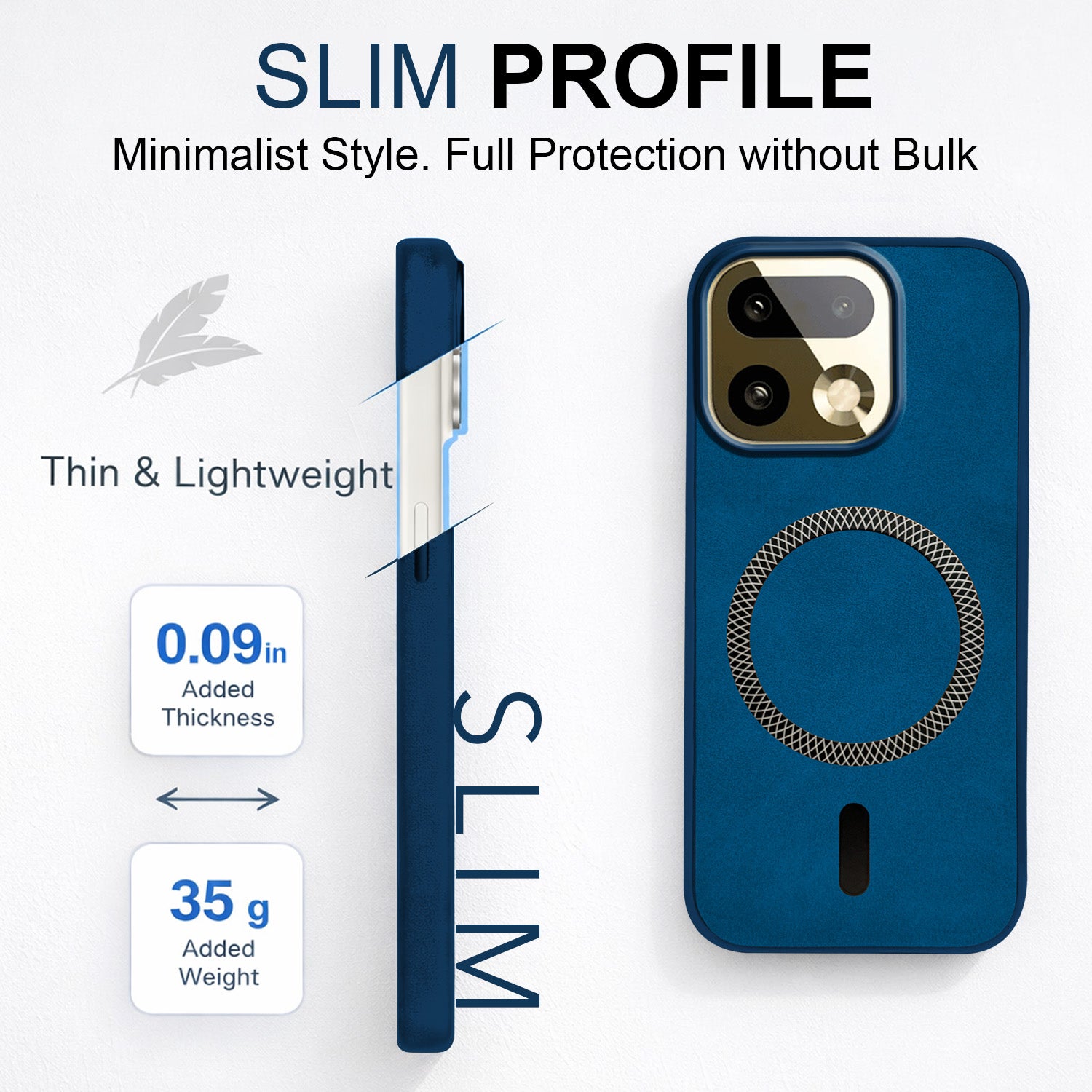 For Realme 16 Pro Plus 5G Back Cover Case Leather Finish (MagSafe Compatible Wireless Charging | Soft Touch | Camera Bump Protection)