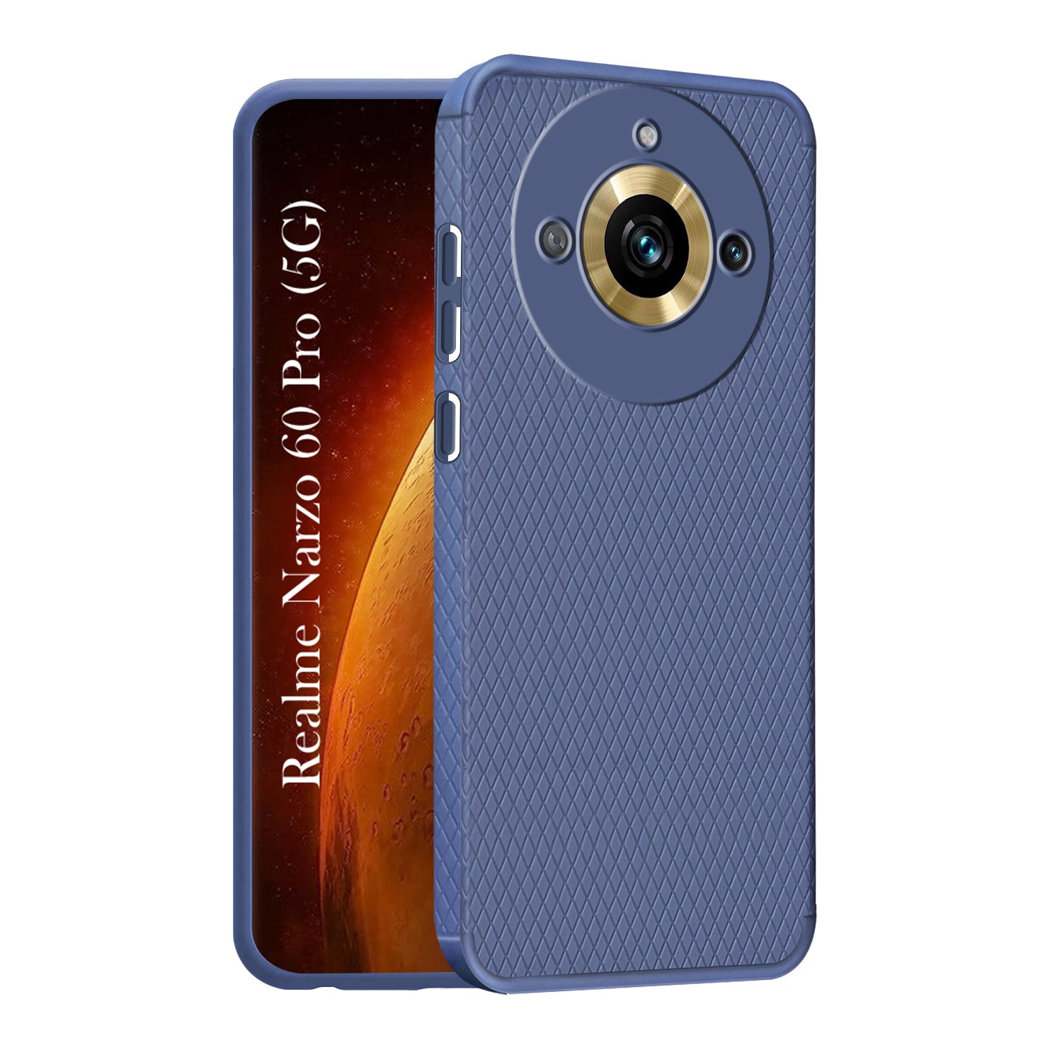 For Realme Narzo 60 Pro Back Cover Case (Liquid Silicone | Side Grip | Camera Protection)