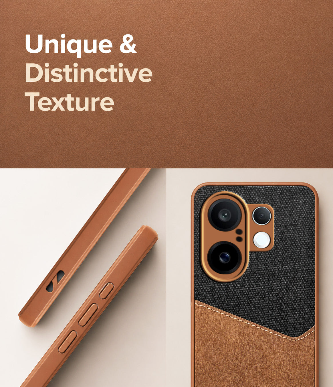 For Vivo X200 FE Back Cover Case (Dual PU Leather Stitch | Professional Minimalist | Soft and Flexible)