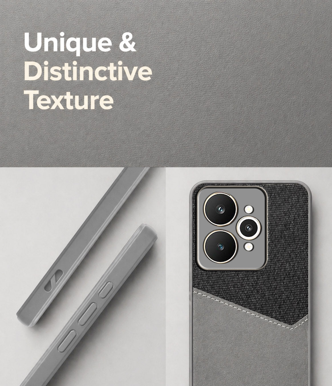 For Realme 15 Back Cover Case (Dual PU Leather Stitch | Professional Minimalist | Soft and Flexible)