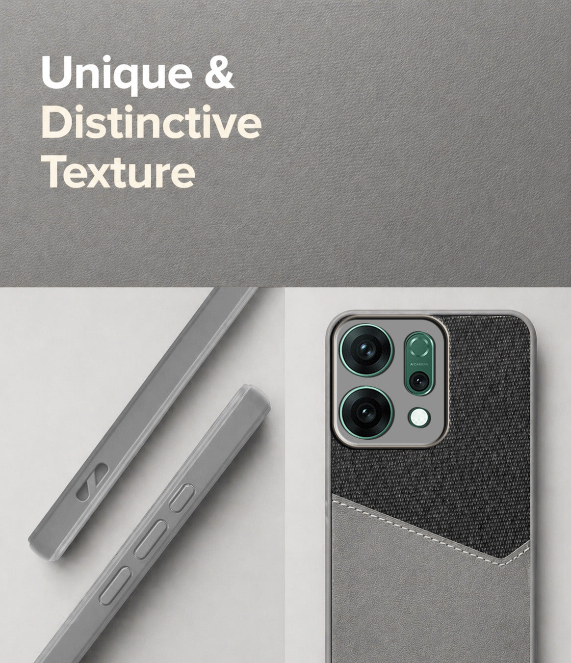 For Oppo Reno14 5G | Oppo Reno 14 5G Back Cover Case (Dual Colour Stitch | Professional Minimalist Feel | Soft and Flexible)