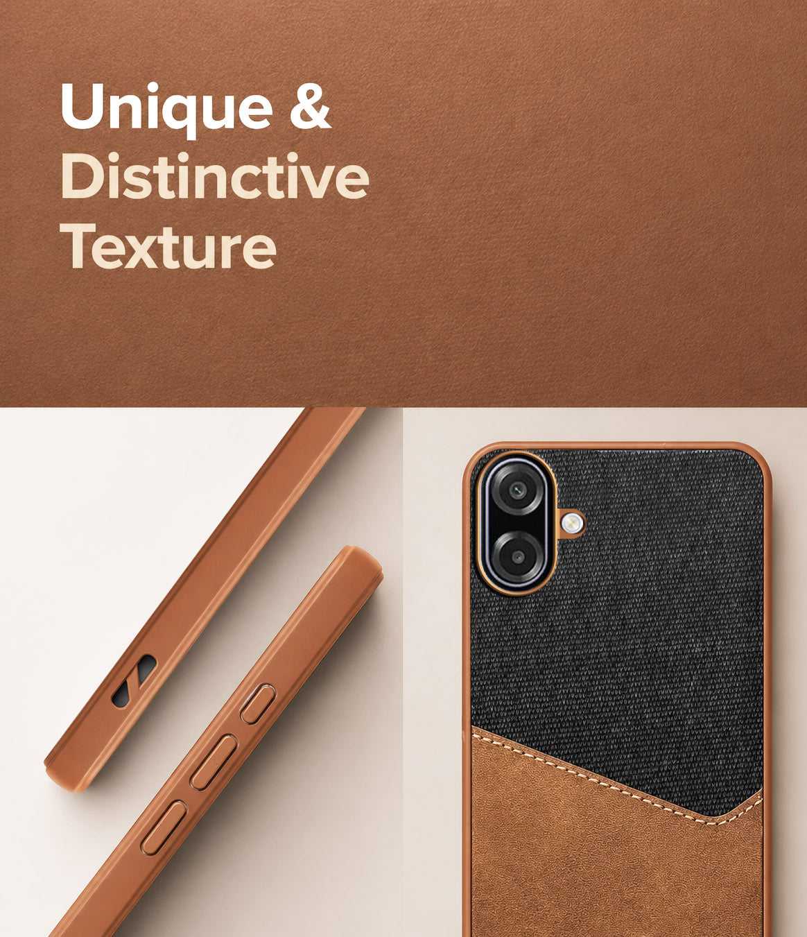 For Samsung Galaxy A07 4G Back Cover Case (Dual PU Leather Stitch | Professional Minimalist | Soft and Flexible)