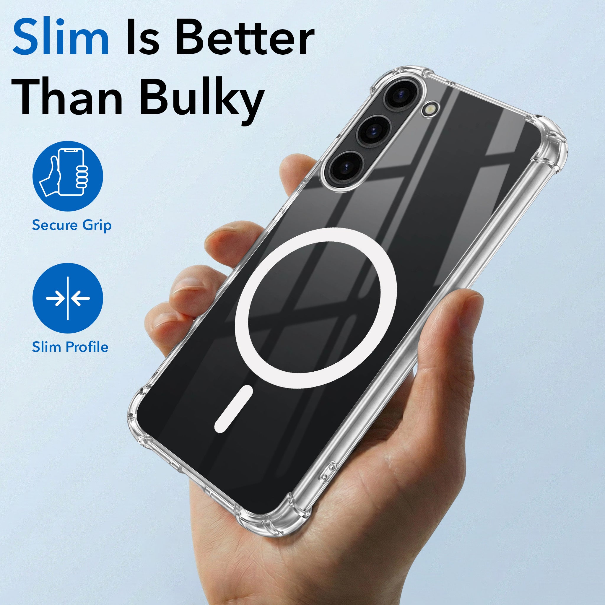 For Samsung Galaxy S23 Plus Back Cover Shockproof Crystal-Clear (Magsafe Wireless Support | Drop & Camera Protection | Hard Polycarbonate)