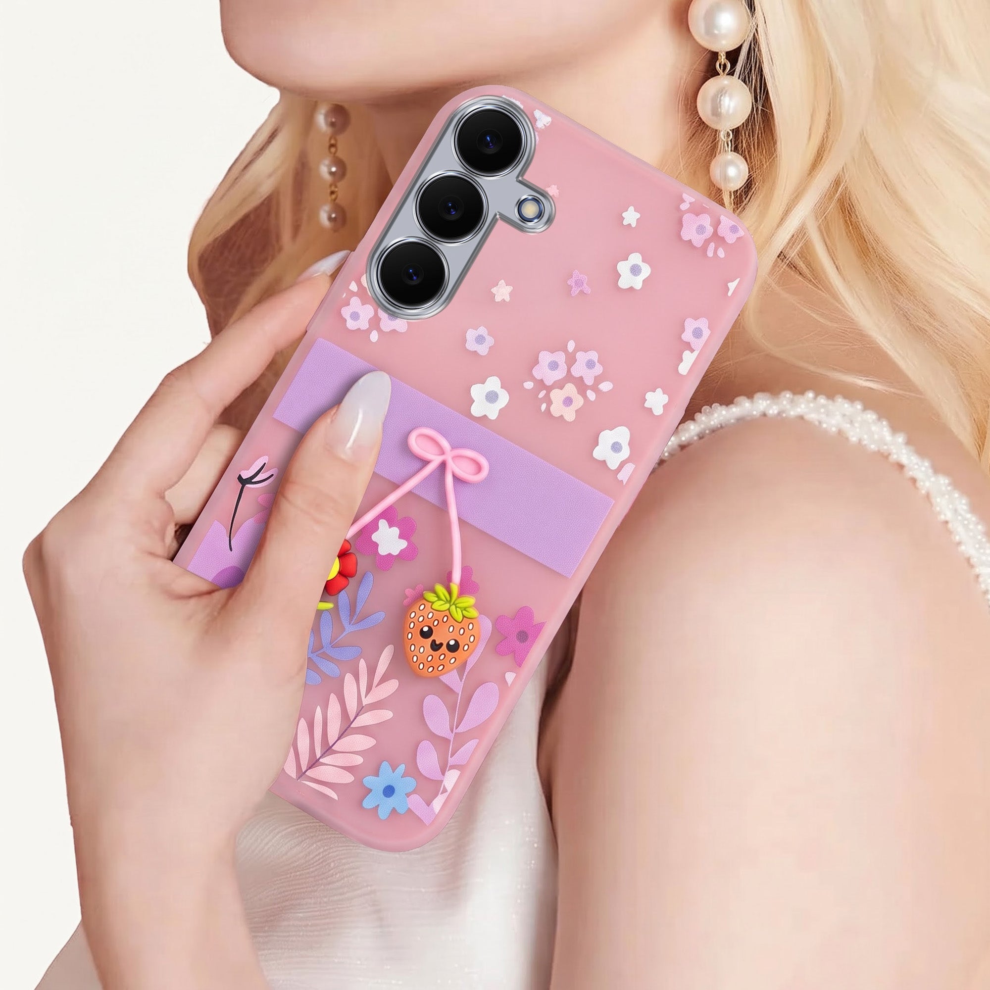 For Samsung Galaxy S25 FE Back Cover Case (3D Cute Cartoons | Hard Back Side Soft | Matte Premium Finish | HD Printing) (Copy) (Copy)