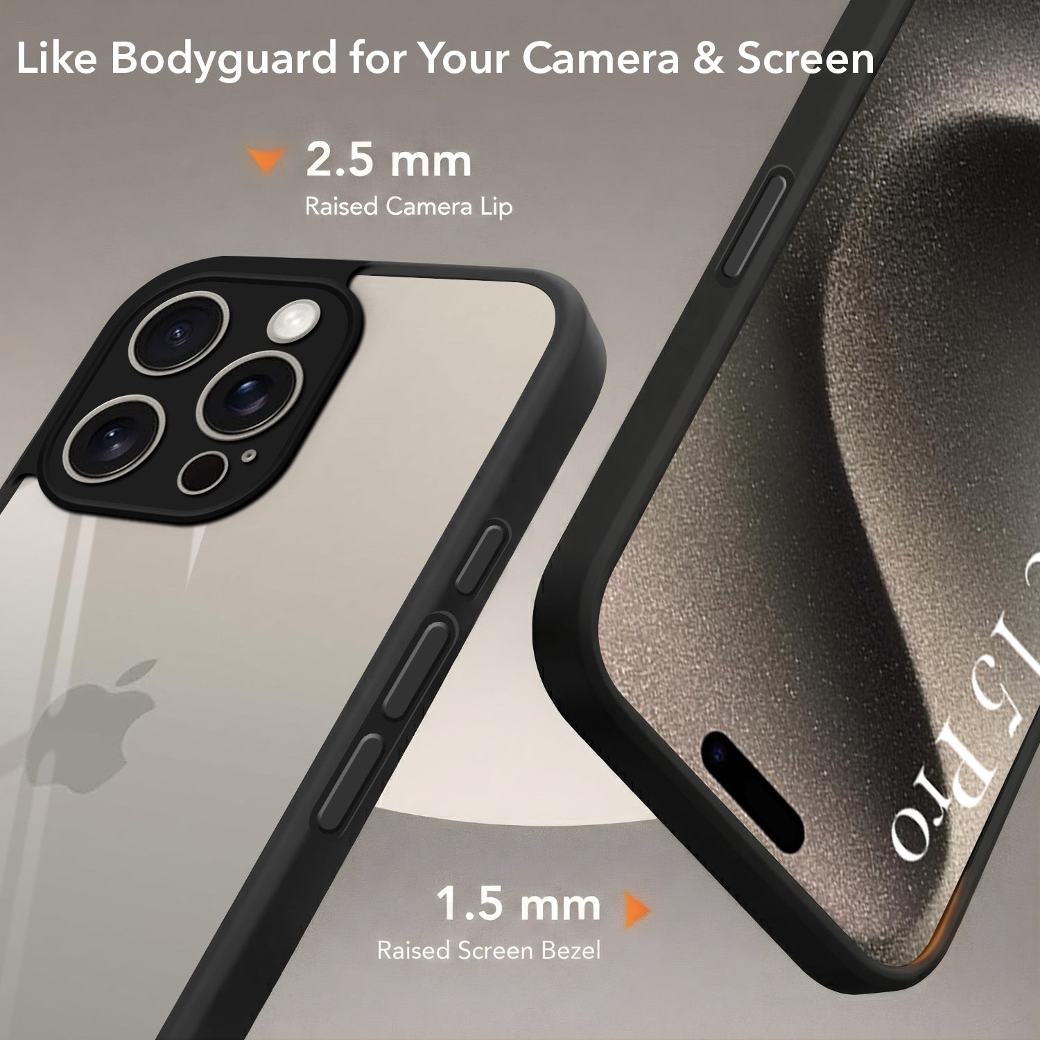 For Apple iPhone 15 Pro Back Cover Case (Built-in Stand | Lifetime Anti Yellow | Kickstand Shockproof | Camera Protection | MagSafe Compatible)