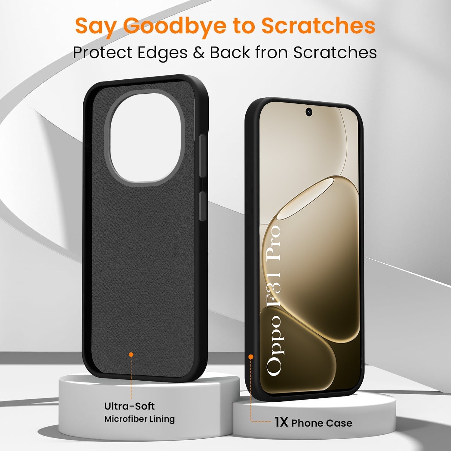 For Oppo F31 Pro Back Cover Case (Textured Grip Design | Micro-Fiber Cloth Inside | Slim and Light Weight | Soft Touch and Feel)