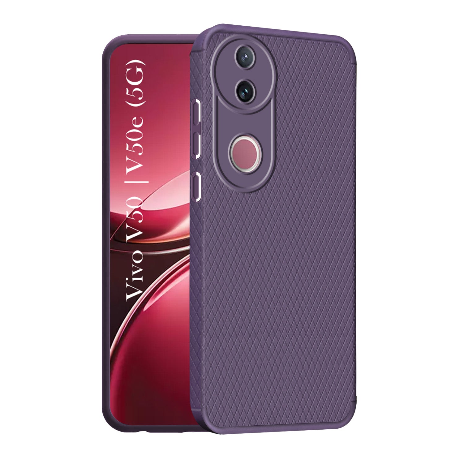 For Vivo V50 | Vivo V50e Back Cover Case (Liquid Silicone | Side Grip | Camera Protection)