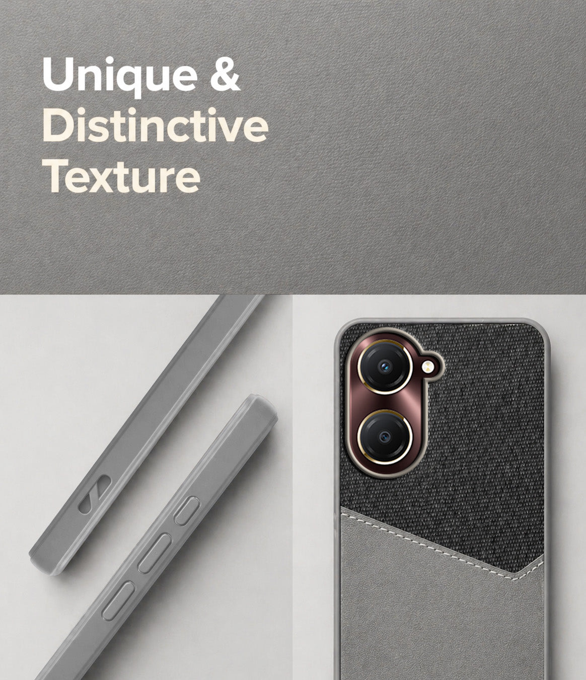 For Vivo iQOO Z9 Lite Back Cover Case (Dual PU Leather Stitch | Professional Minimalist | Soft and Flexible)