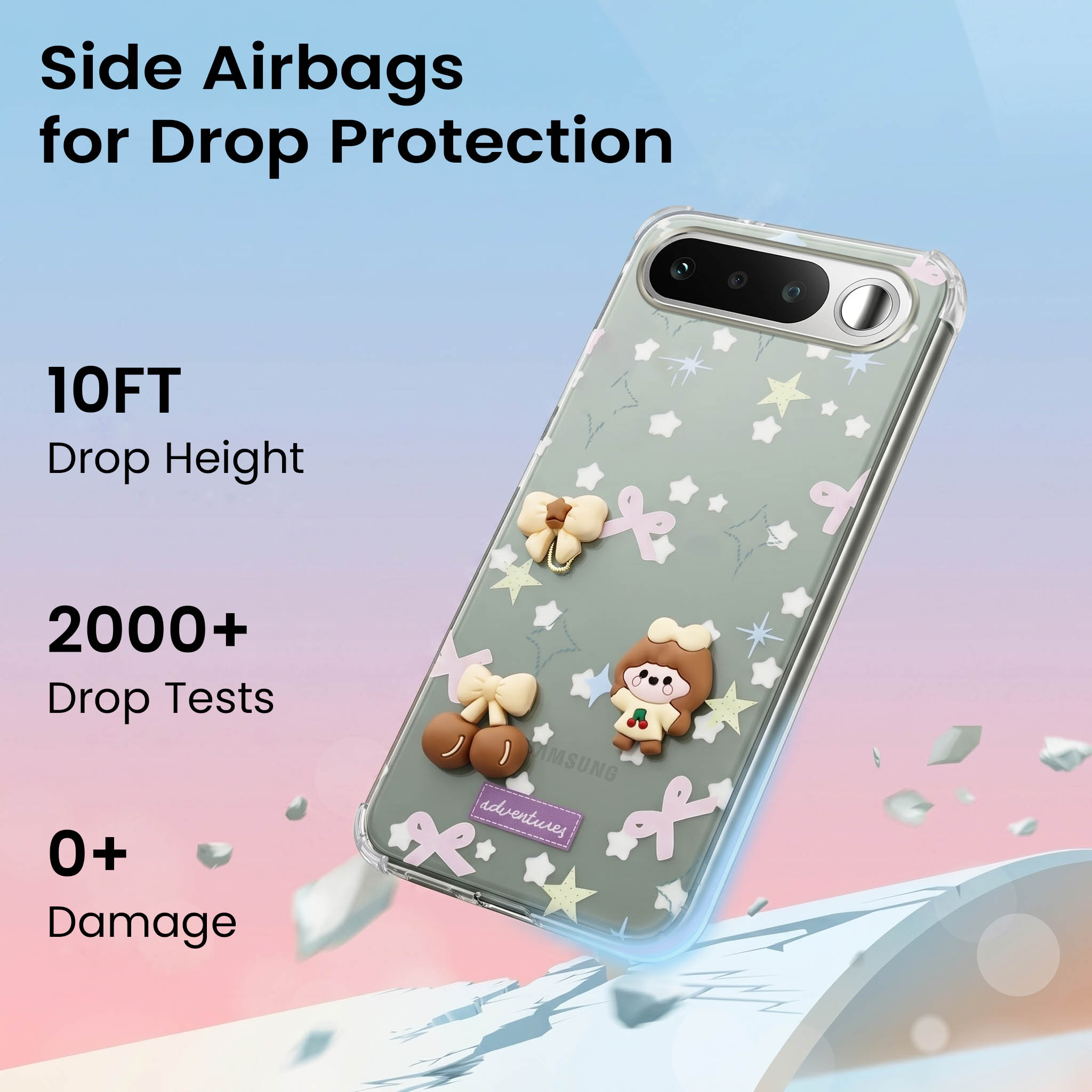 For Realme 16 Back Cover Case (3D Cute Cartoons | Hard Back Side Soft | Matte Premium Finish | HD Printing)