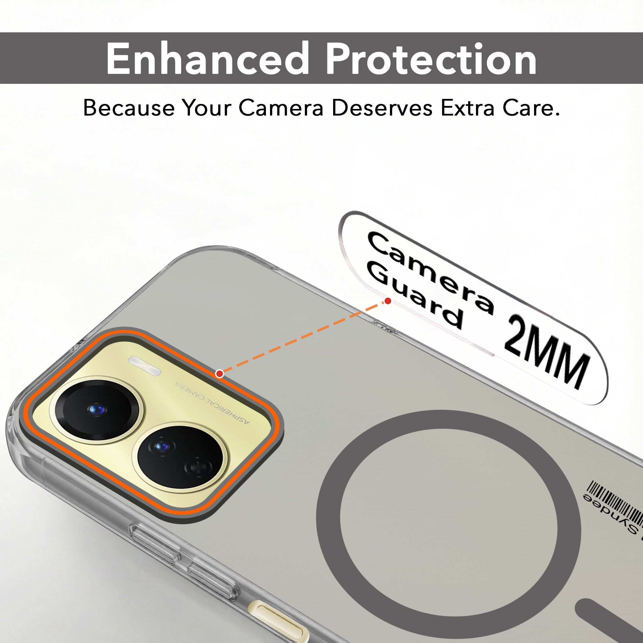 For Vivo Y16 Back Cover Case (Soft Touch | Camera Bump Protection | MagSafe Compatible | Matte Finish)