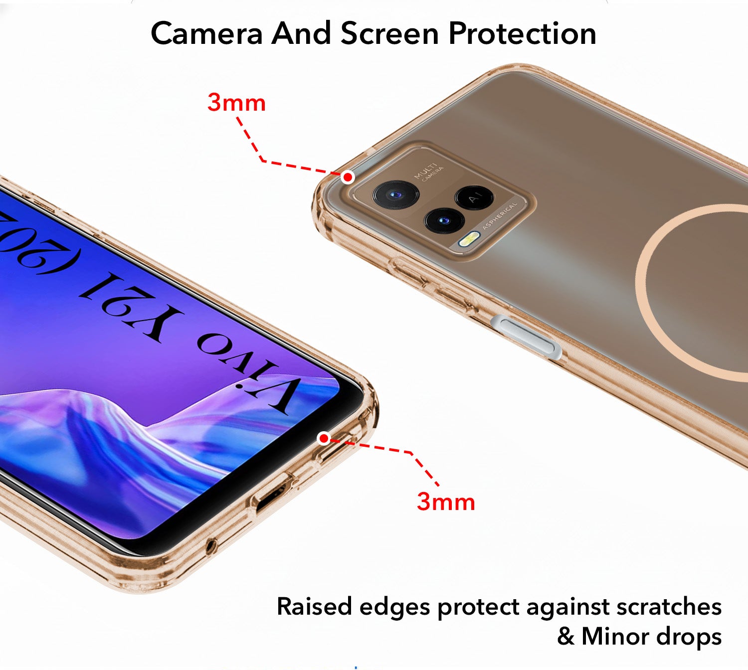 For Vivo Y21 2021 Back Cover Case Silicone (Slim Paper Thin | Camera Protection Bump | Minimalist Professional | Soft Flexible)