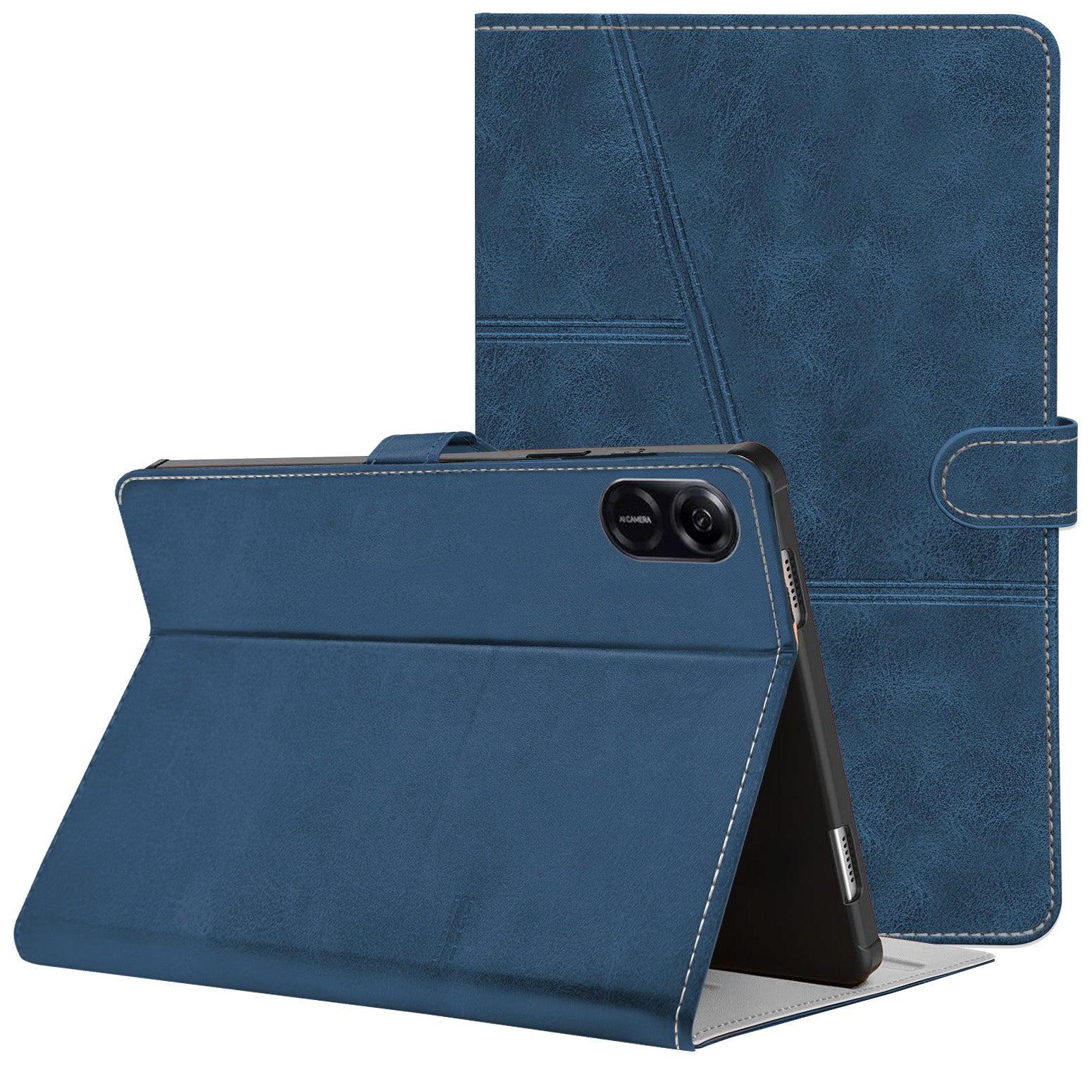 For Honor Pad X9 11.5 Inch Flip Cover Folio Case (PU Leather | Multi-Angle Smart Stand | Card Storage Slots | Silicone Back Pouch)