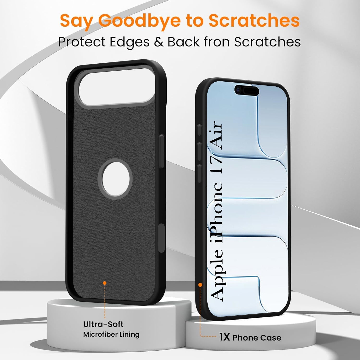 For Apple iPhone 17 Air Back Cover Case Rubberised (Textured Grip Design | Micro-Fiber Cloth Inside | Slim and Light Weight | Soft Touch and Feel)