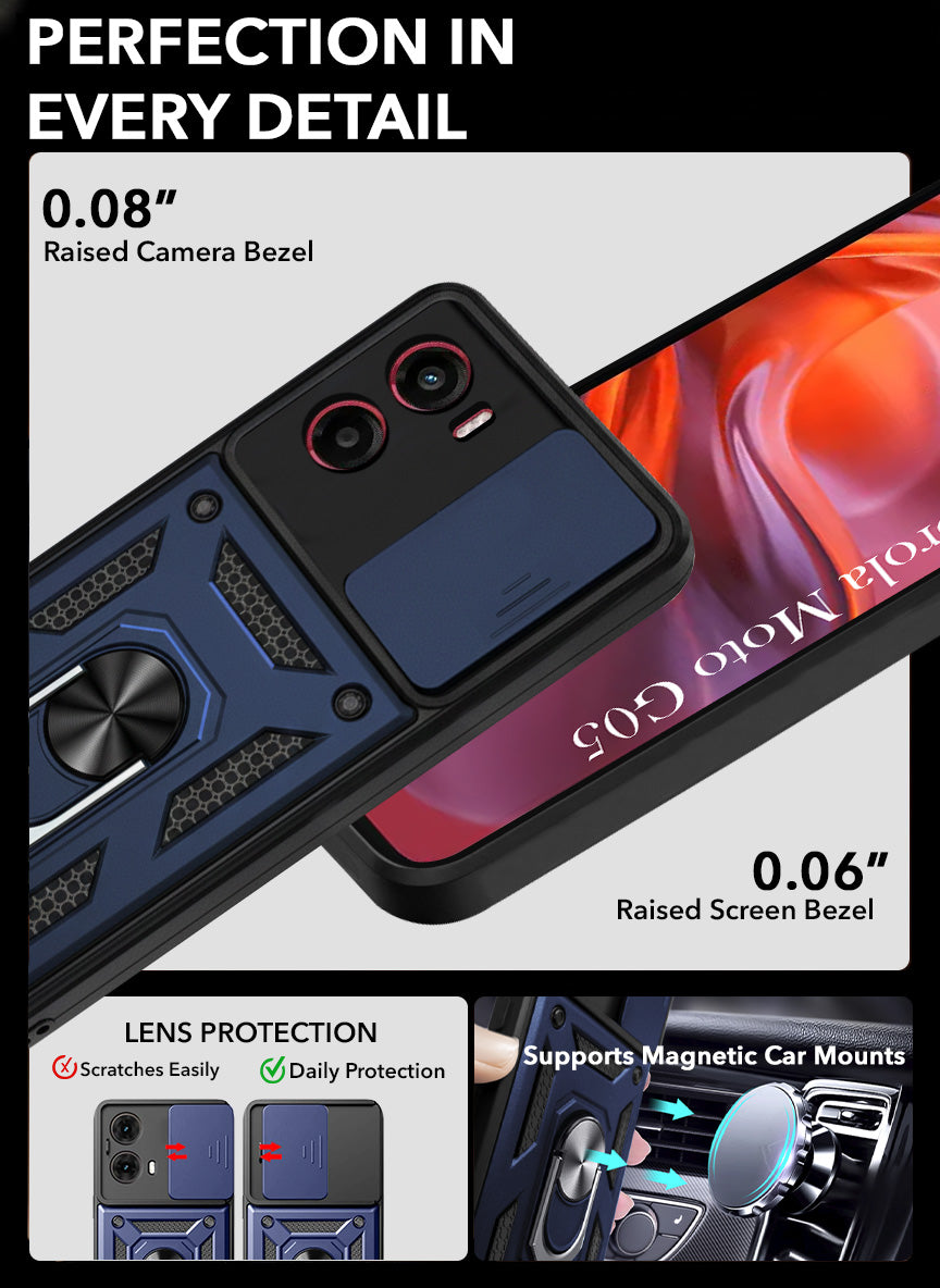 For Motorola Moto G05 Back Cover Case (Hybrid Dual Armor Polycarbonate)