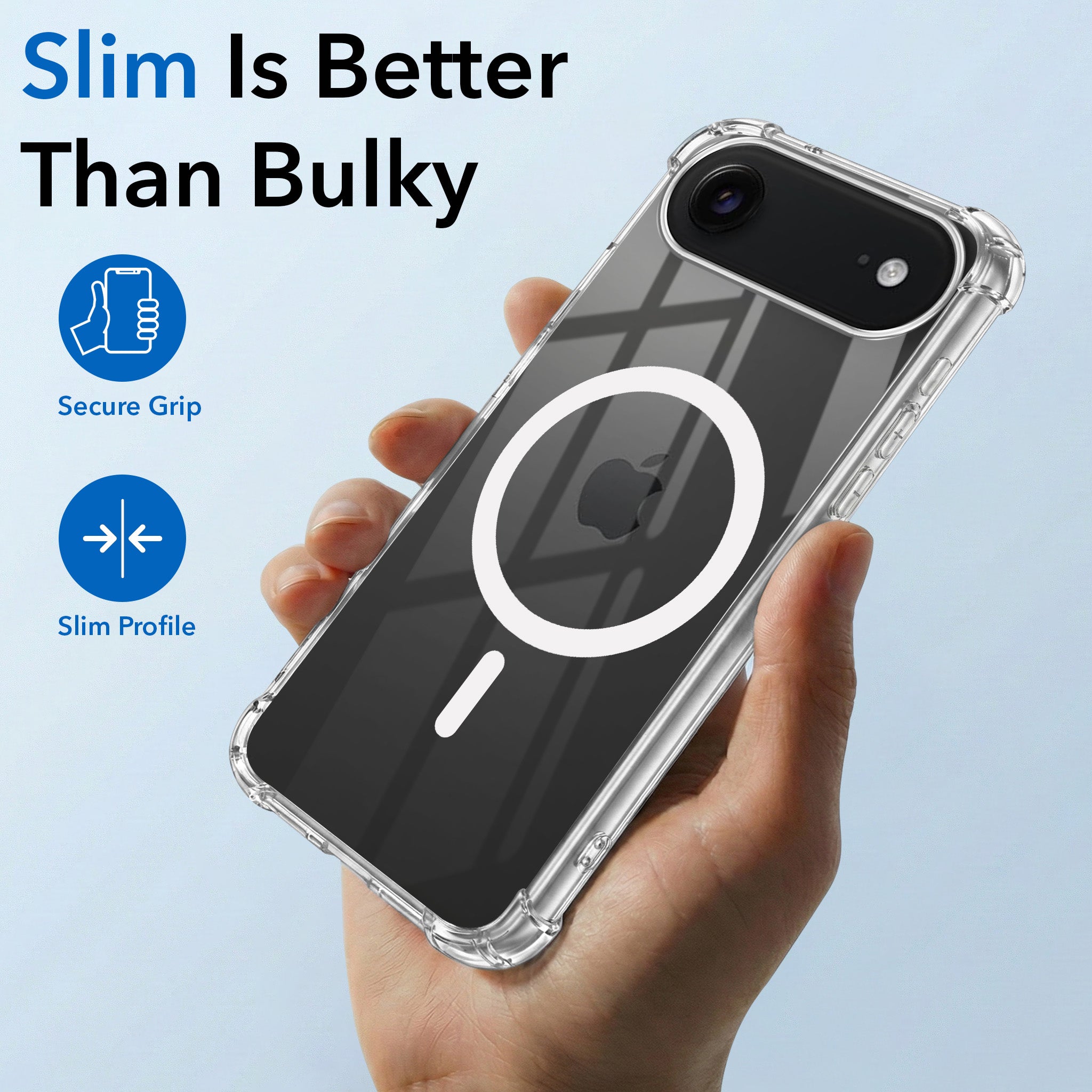 For Apple iPhone 17 Air Back Cover Shockproof Crystal-Clear (Magsafe Wireless Support | Drop & Camera Protection | Hard Polycarbonate)