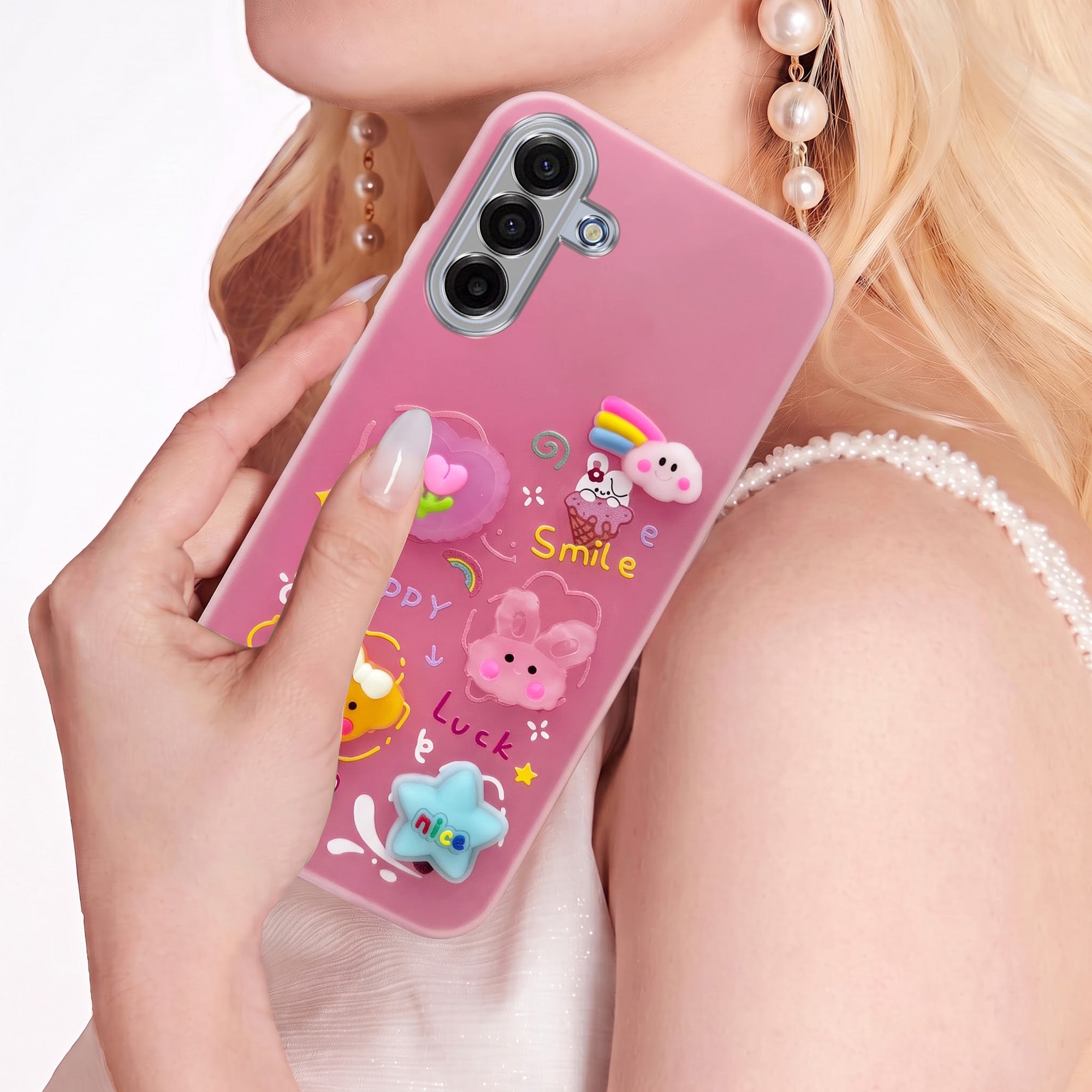 For Samsung A17 |F17 |M17 5G Back Cover Case (3D Cute Cartoons | Hard Back Side Soft | Matte Premium Finish | HD Printing)