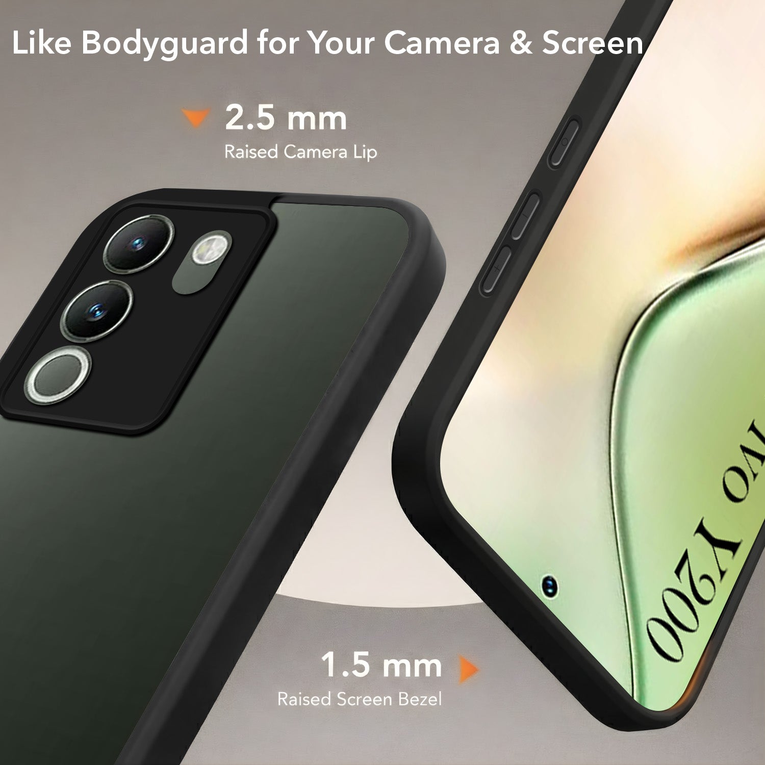 For Vivo Y200 Back Cover Case (Built-in Stand | Lifetime Anti Yellow | Kickstand Shockproof | Camera Protection | MagSafe Compatible)