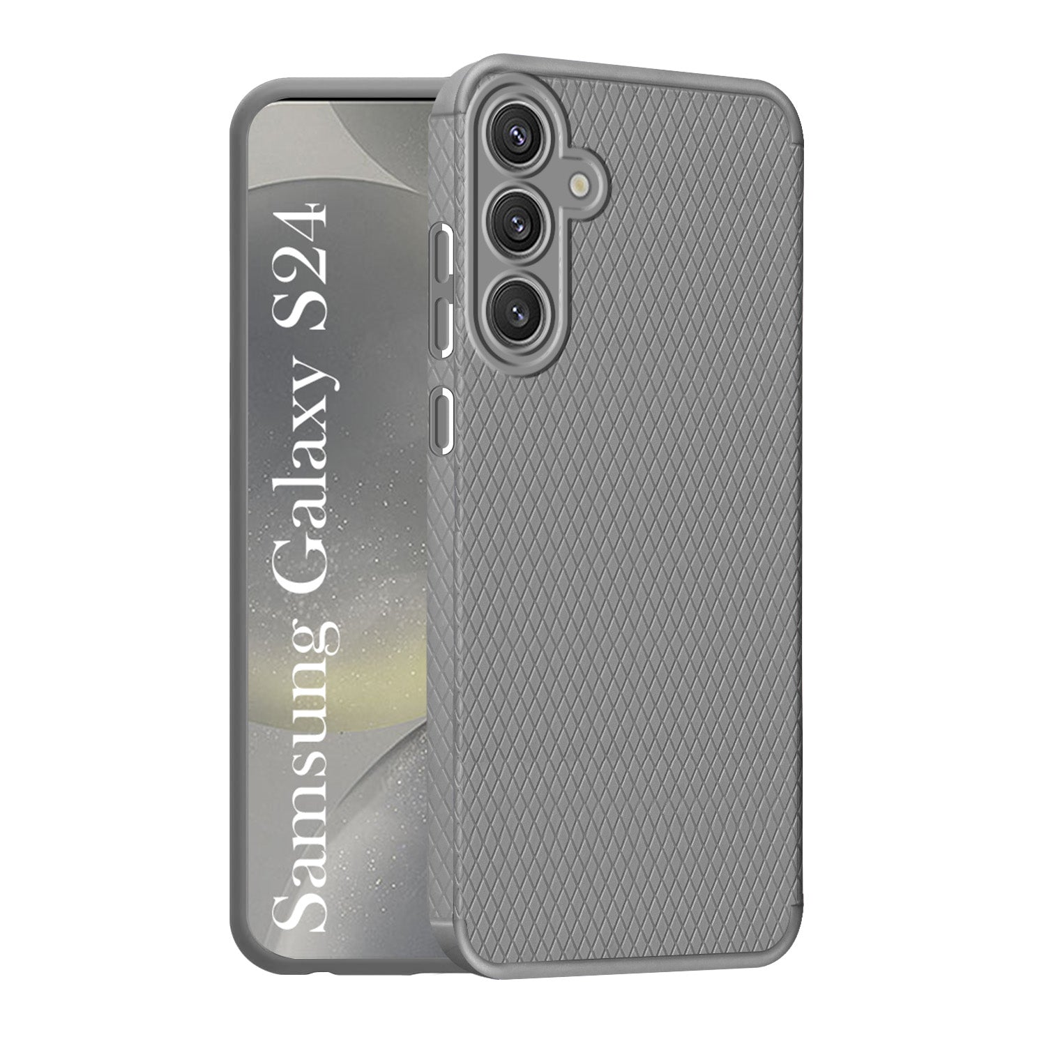 For Samsung Galaxy S24 Back Cover Case (Liquid Silicone | Side Grip | Camera Protection)
