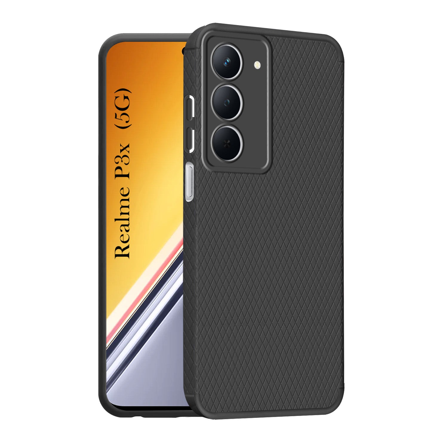 For Realme P3x Back Cover Case (Liquid Silicone | Side Grip | Camera Protection)