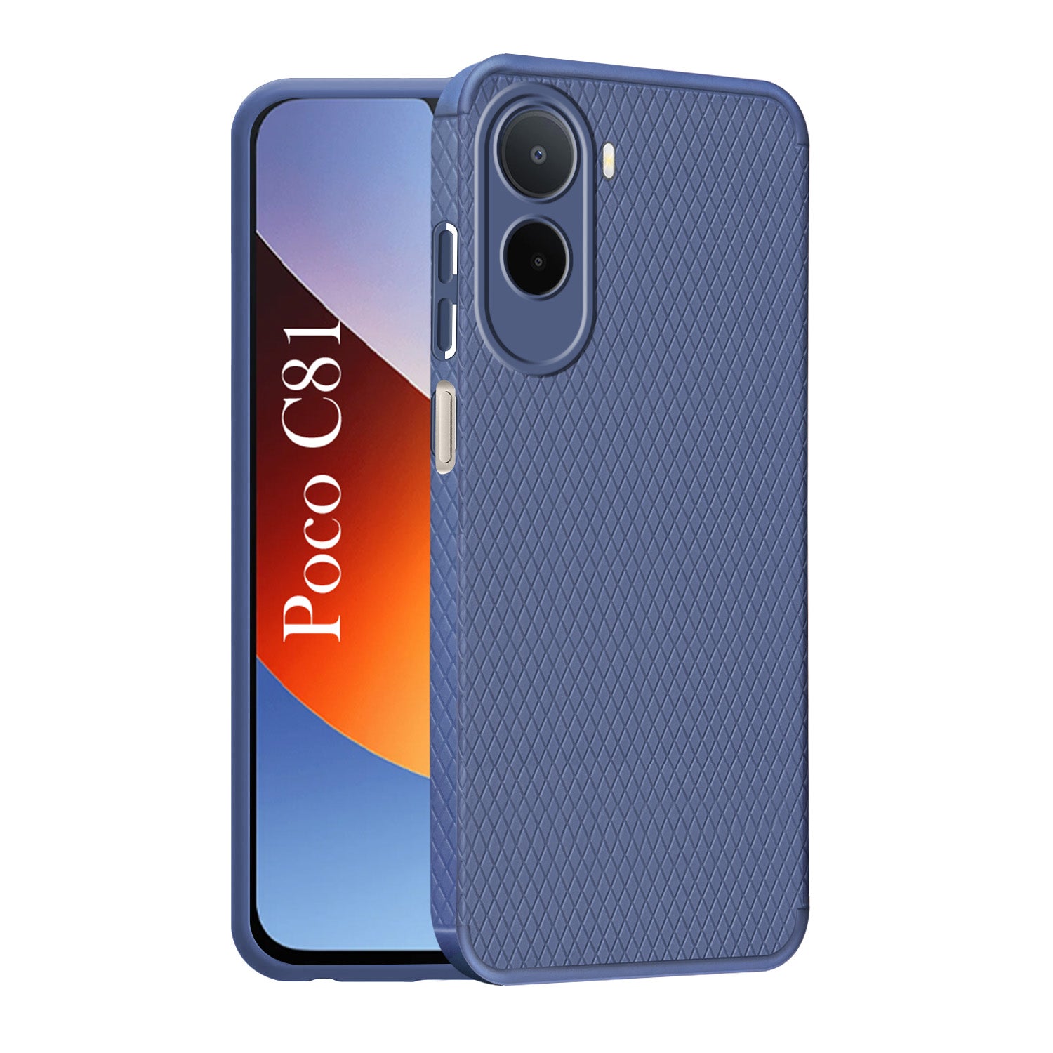 For Poco C81 5G Back Cover Case Liquid Silicone (Camera Protection | Side Grip Texture | Soft and Flexible)