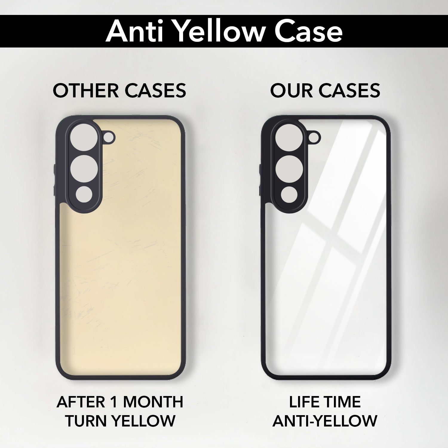 For Vivo iQOO Z10 Lite Combo with Back Cover and 9H Tempered Glass (Lifetime Anti-Yellow | Crystal Clear Shockproof | Oleophobic Coating Screen Glass)