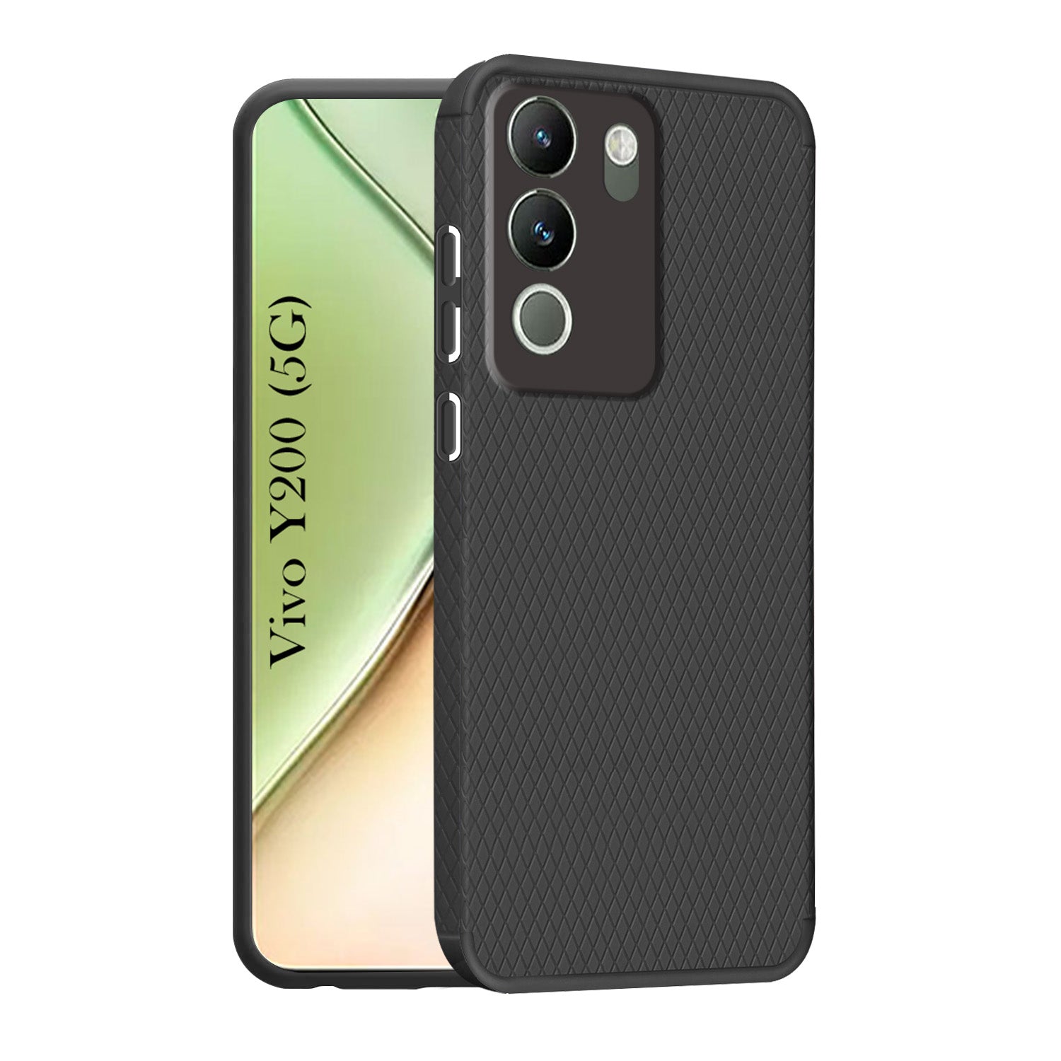 For Vivo Y200 Back Cover Case (Liquid Silicone | Side Grip | Camera Protection)