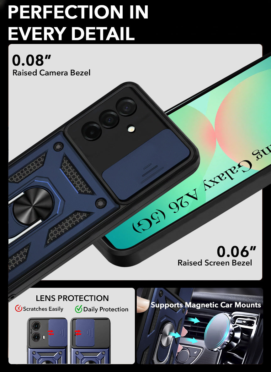 For Samsung Galaxy A26 5G Back Cover Case (Hybrid Dual Armor Polycarbonate)