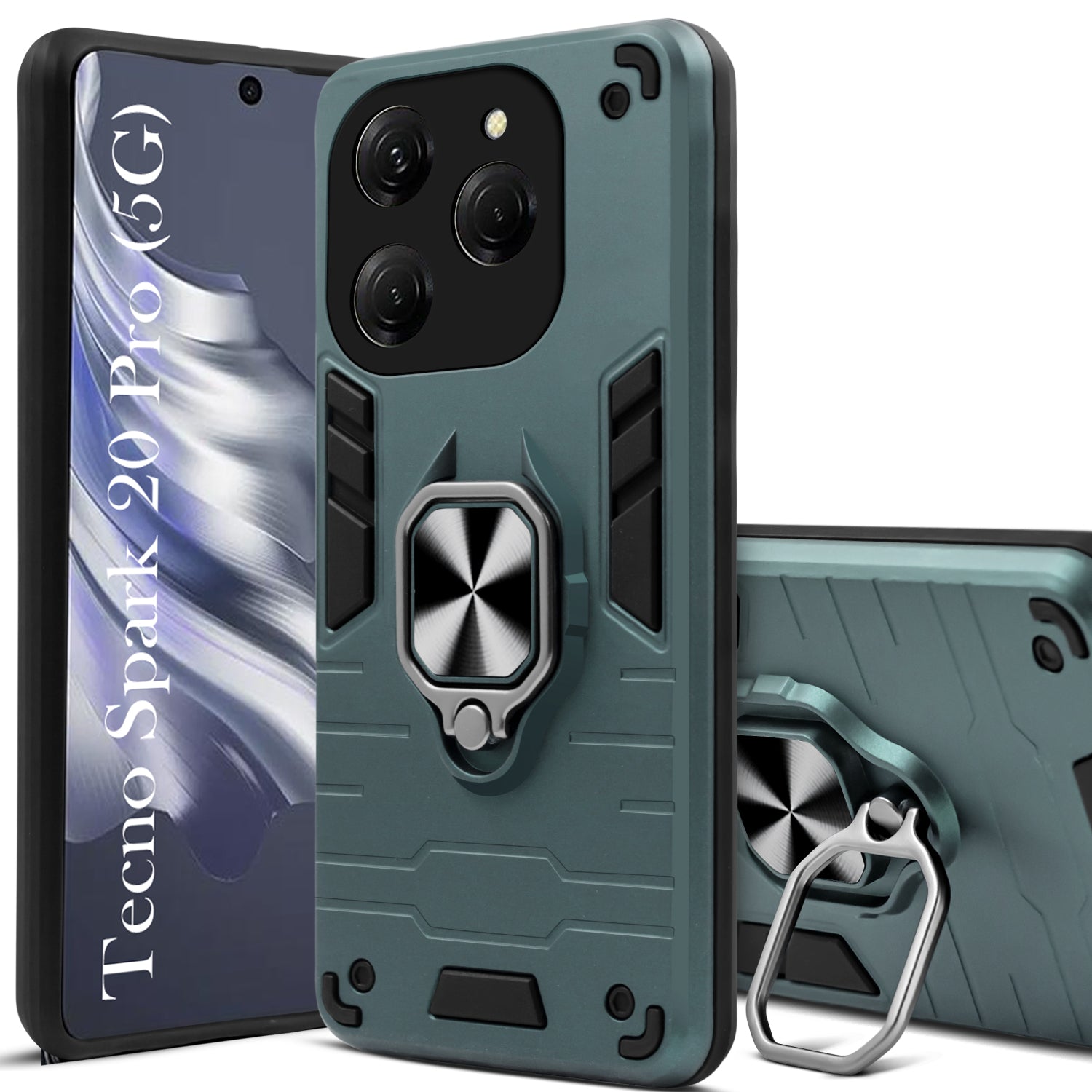 For Tecno Spark 20 Pro Back Cover Case (Shockproof Polycarbonate