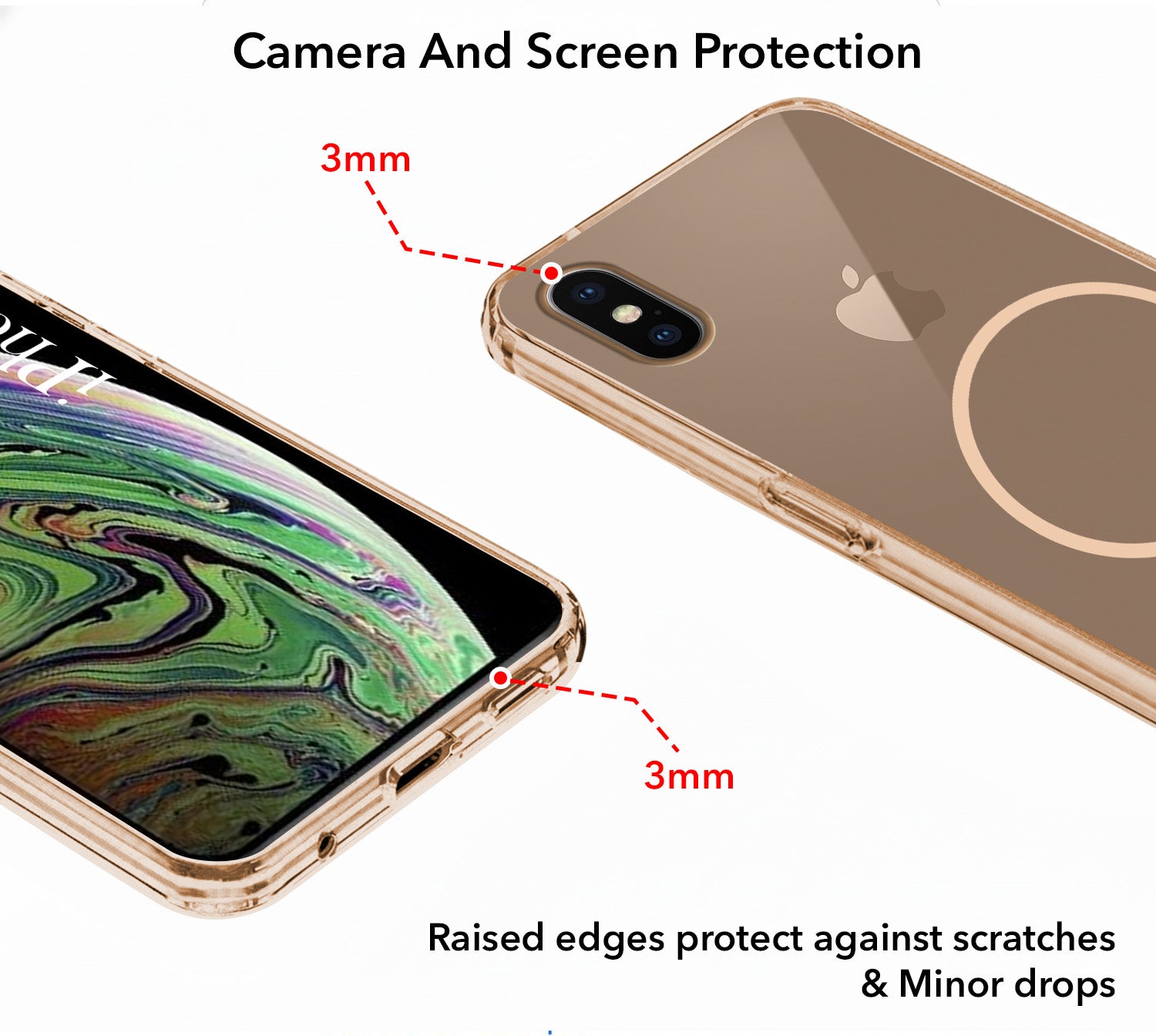 For Apple iPhone Xs Back Cover Case Silicone (Slim Paper Thin | Camera Protection Bump | Minimalist Professional | Soft Flexible)