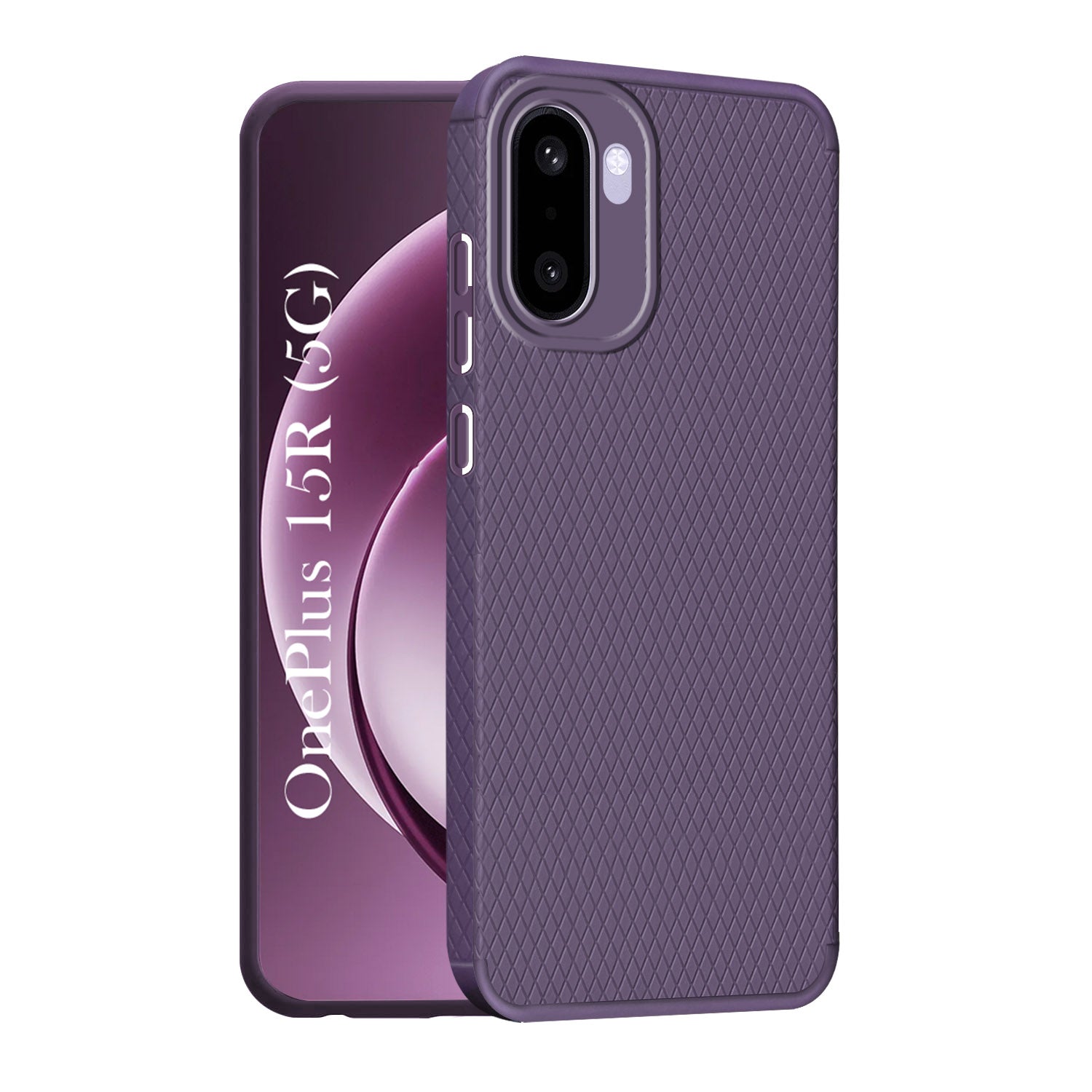For OnePlus 15R Back Cover Case Liquid Silicone (Camera Protection | Side Grip Texture | Soft and Flexible)