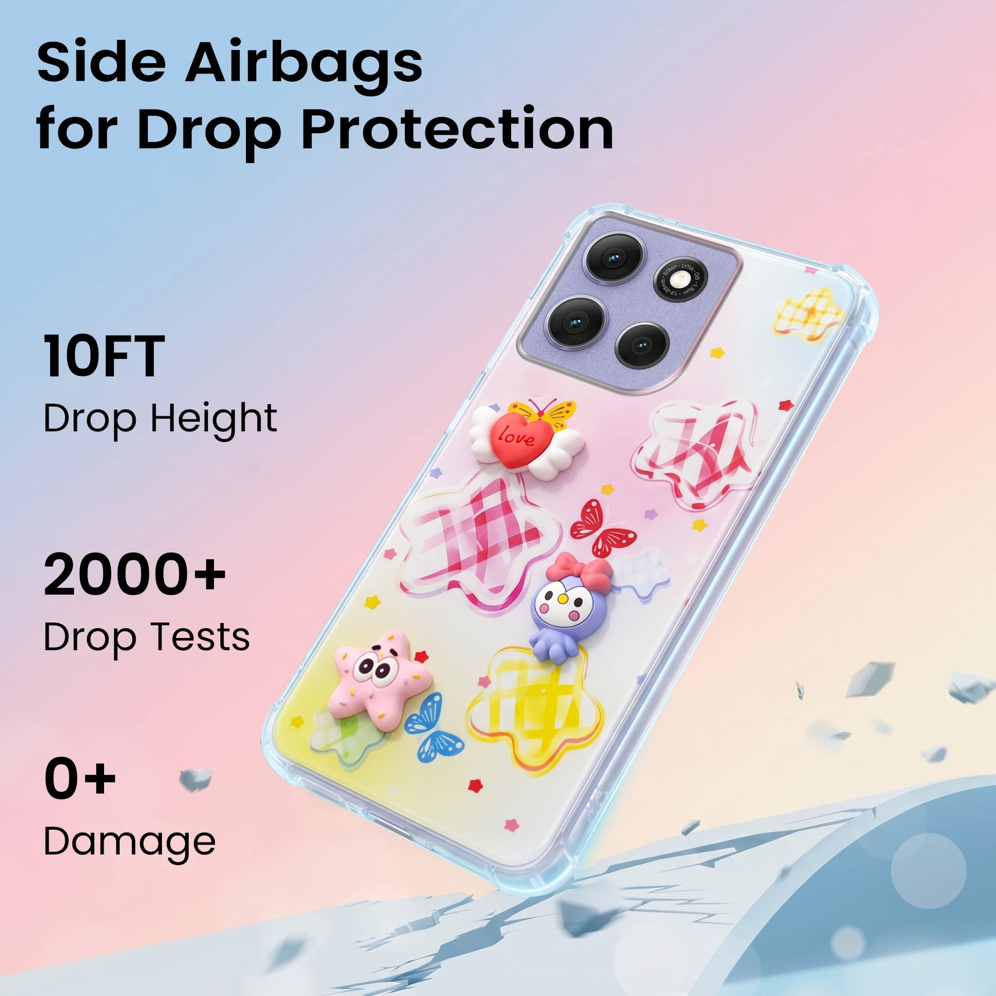 For Motorola Moto G86 Power Back Cover Case (3D Cute Cartoons | Hard Back Side Soft | Matte Premium Finish | HD Printing)