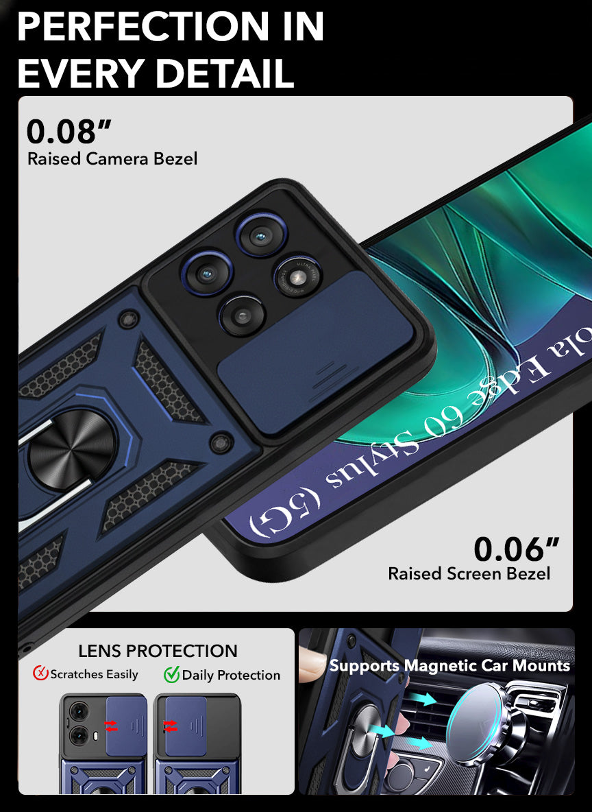 For Motorola Moto Edge 60 Stylus Back Cover Case  (Hybrid Dual Armor Polycarbonate)