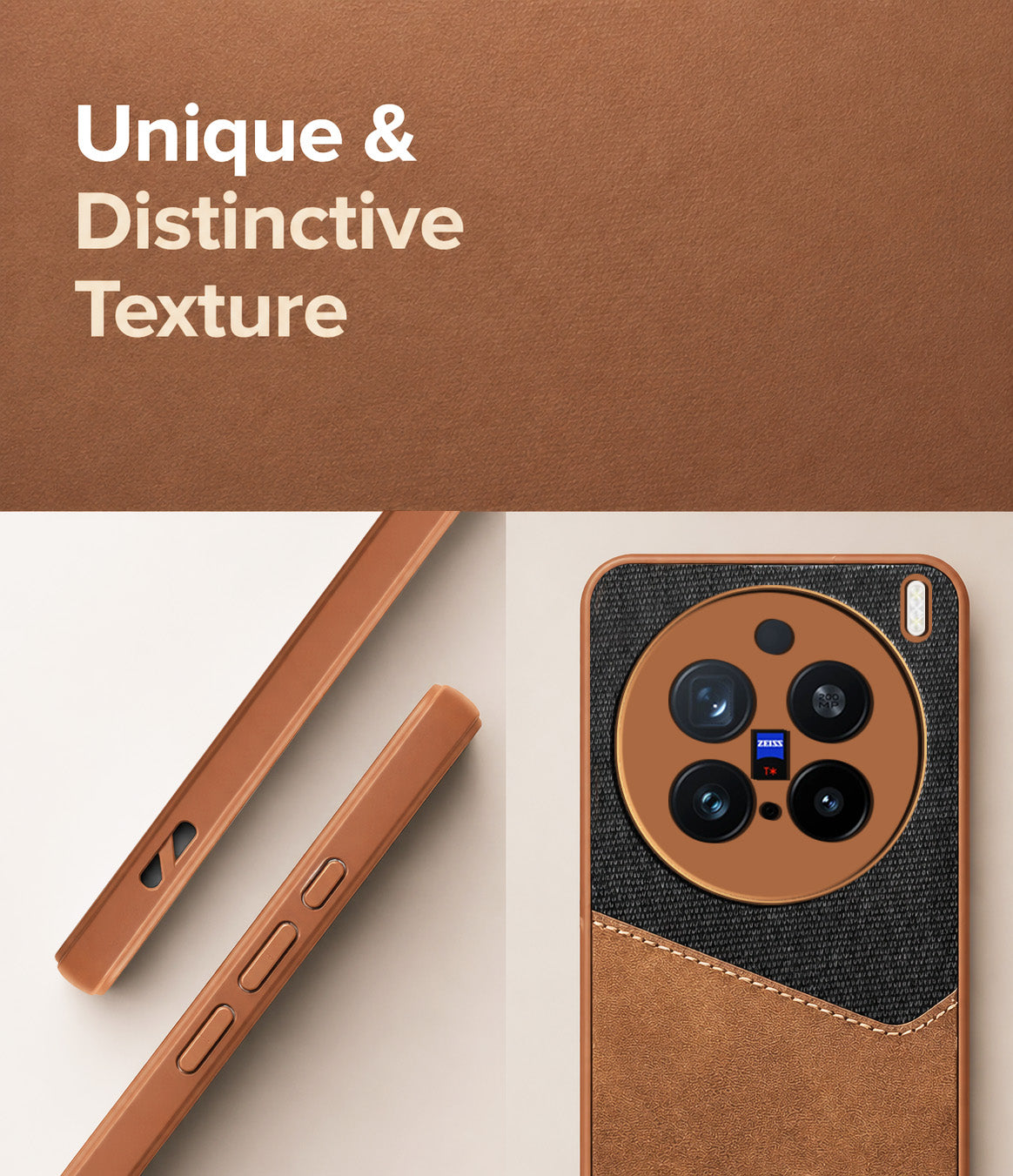 For Vivo X200 Pro Back Cover Case (Dual PU Leather Stitch | Professional Minimalist | Soft and Flexible)