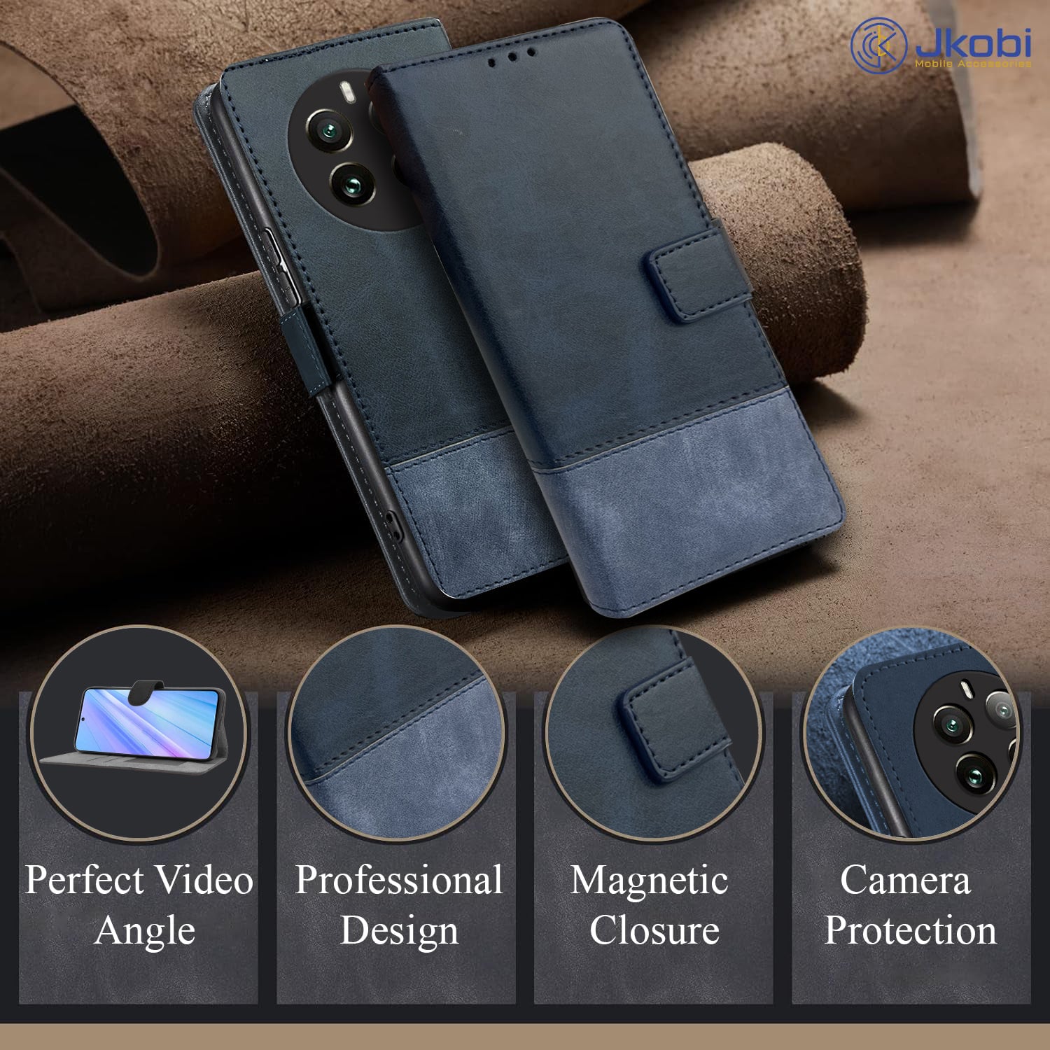 For Realme Narzo 70 5G Flip Cover Case (Professional Dual Leather Wallet with Magnetic Closure)