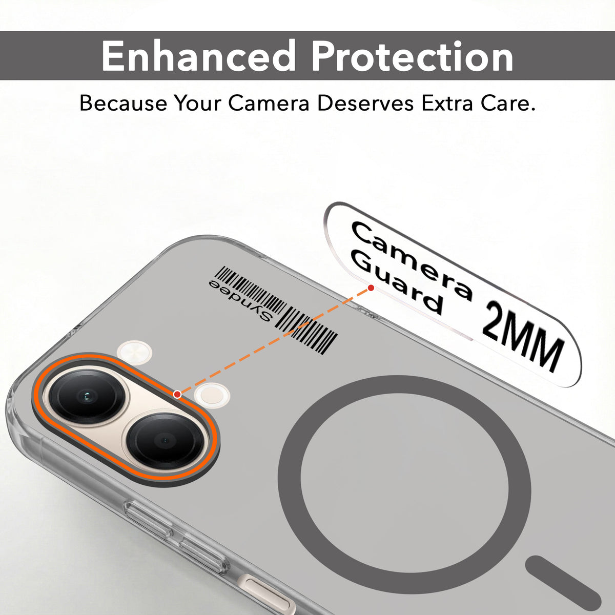 For Vivo Y05 4G | Vivo T5 Lite 5G Back Cover Case (Soft Touch | Camera Bump Protection | MagSafe Compatible | Matte Finish)