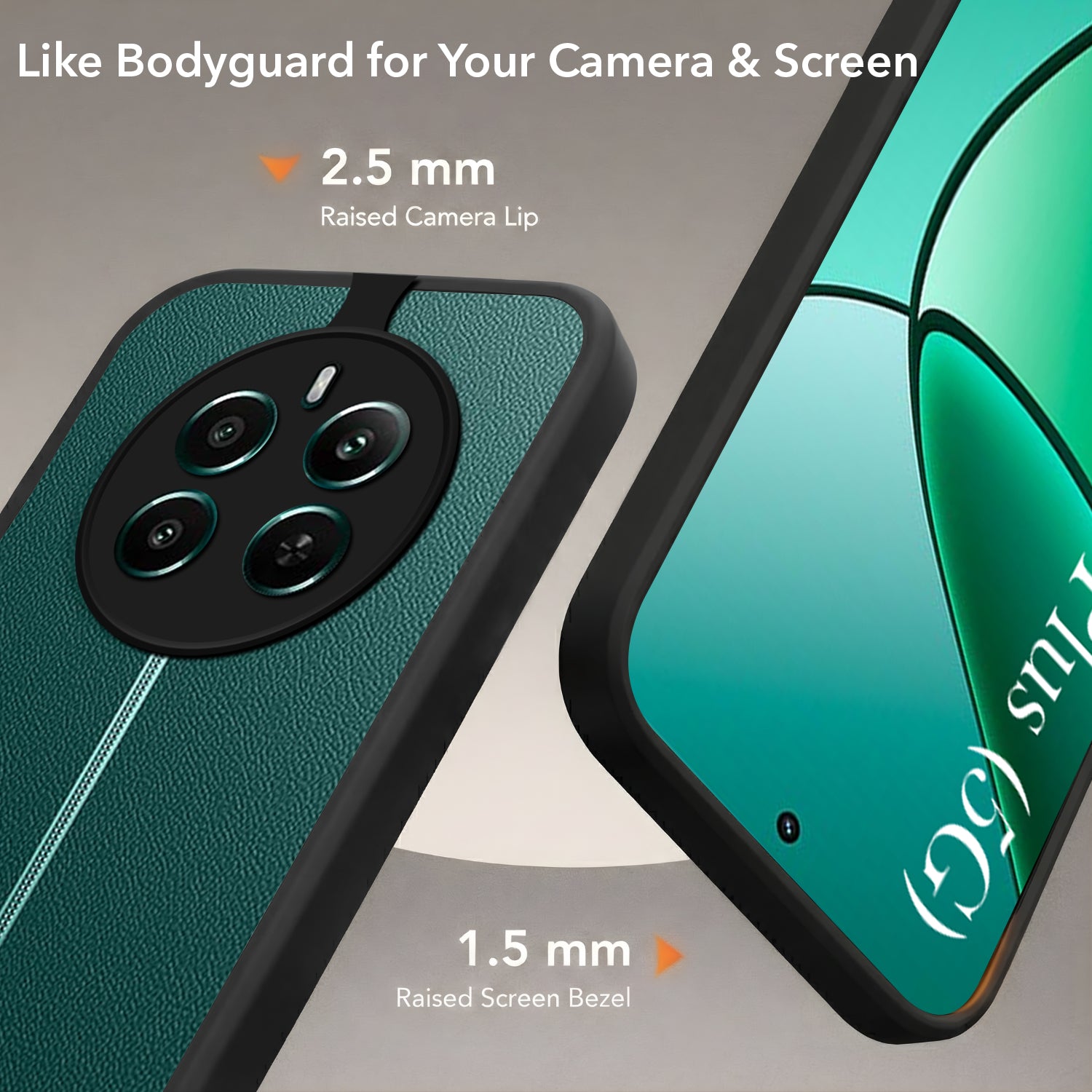 For Realme 12 Plus Back Cover Case (Built-in Stand | Lifetime Anti Yellow | Kickstand Shockproof | Camera Protection | MagSafe Compatible)