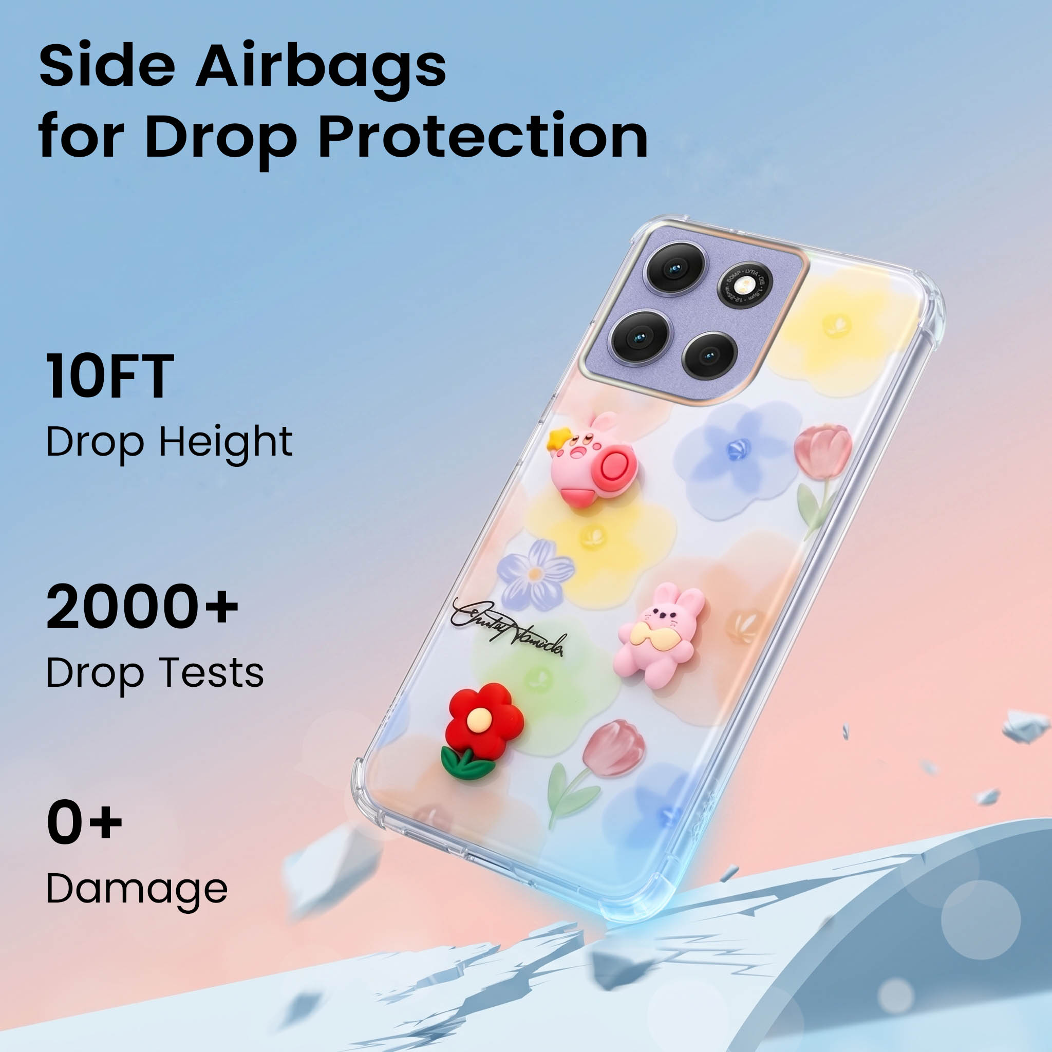 For Motorola Moto G86 Power Back Cover Case (3D Cute Cartoons | Hard Back Side Soft | Matte Premium Finish | HD Printing)