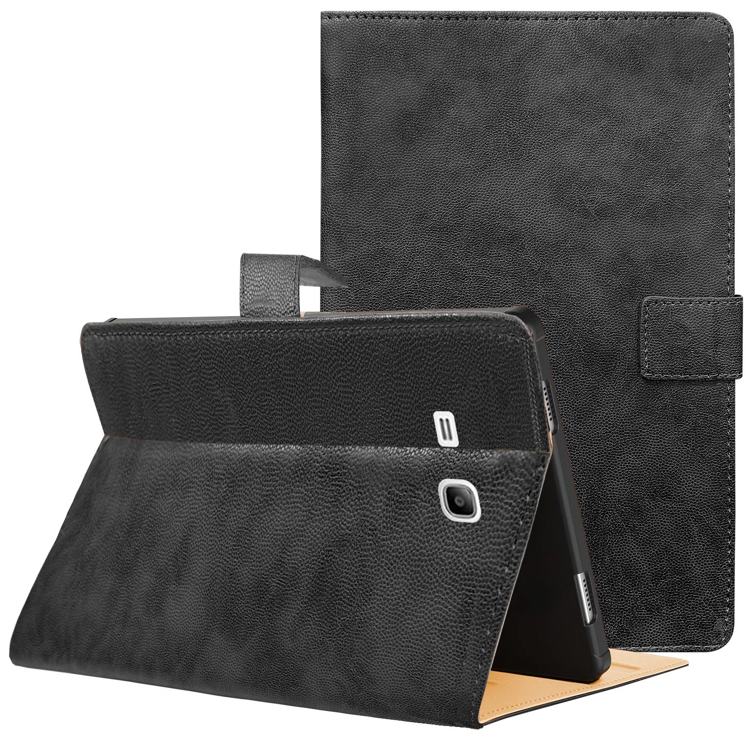 For Samsung Galaxy Tab 3V T116 7 Inch SM-T116/T116BU/T116NQ/SM-T116NU/T116NY Flip Cover Folio Cover (PU Leather | Multi-Angle Smart Stand | Card Storage Slots | Silicone Back Pouch)