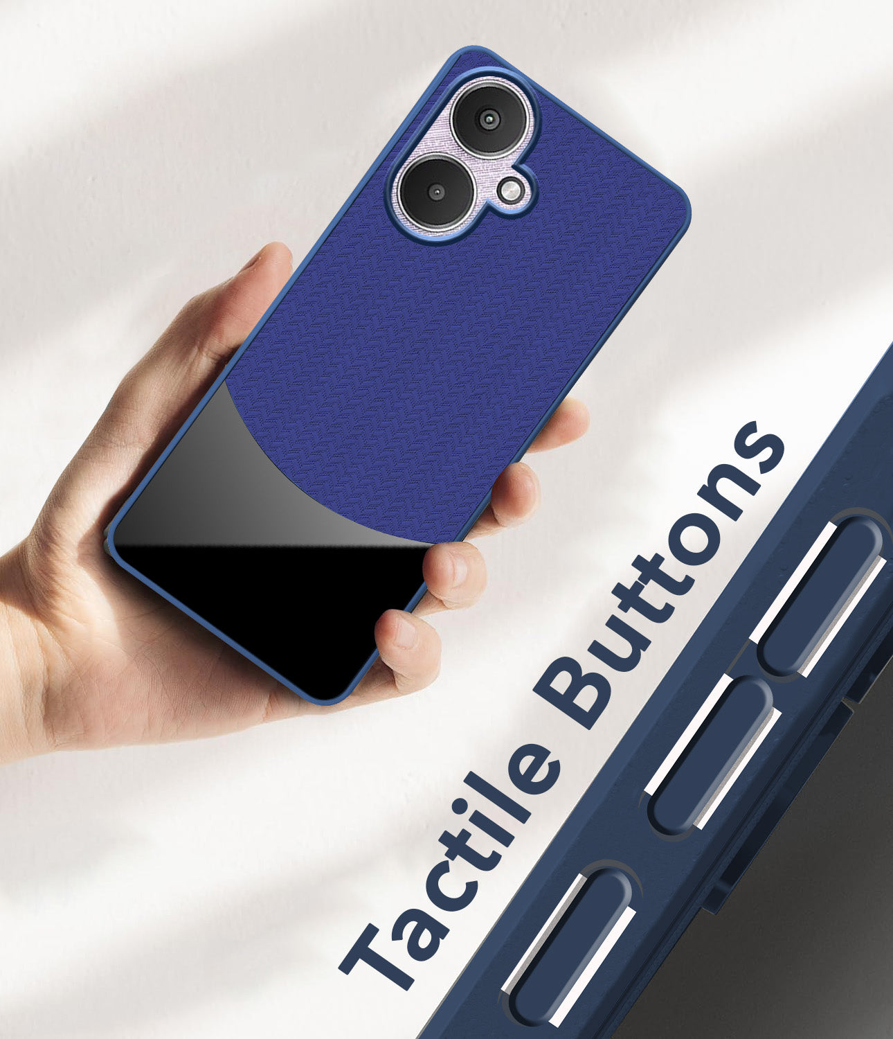 For Redmi 13C 5G Back Cover Case (Elegant PU Leather Finish | Premium Minimalist Professional | Camera Protection Bump)