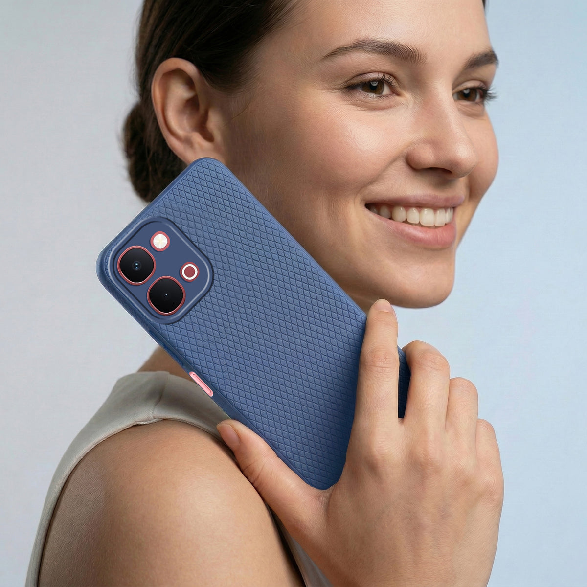 For Vivo Y31T 5G Combo with Back Cover and 9H Tempered Glass (Liquid Silicone | Camera Protection | Oleophobic Coating Screen Glass)