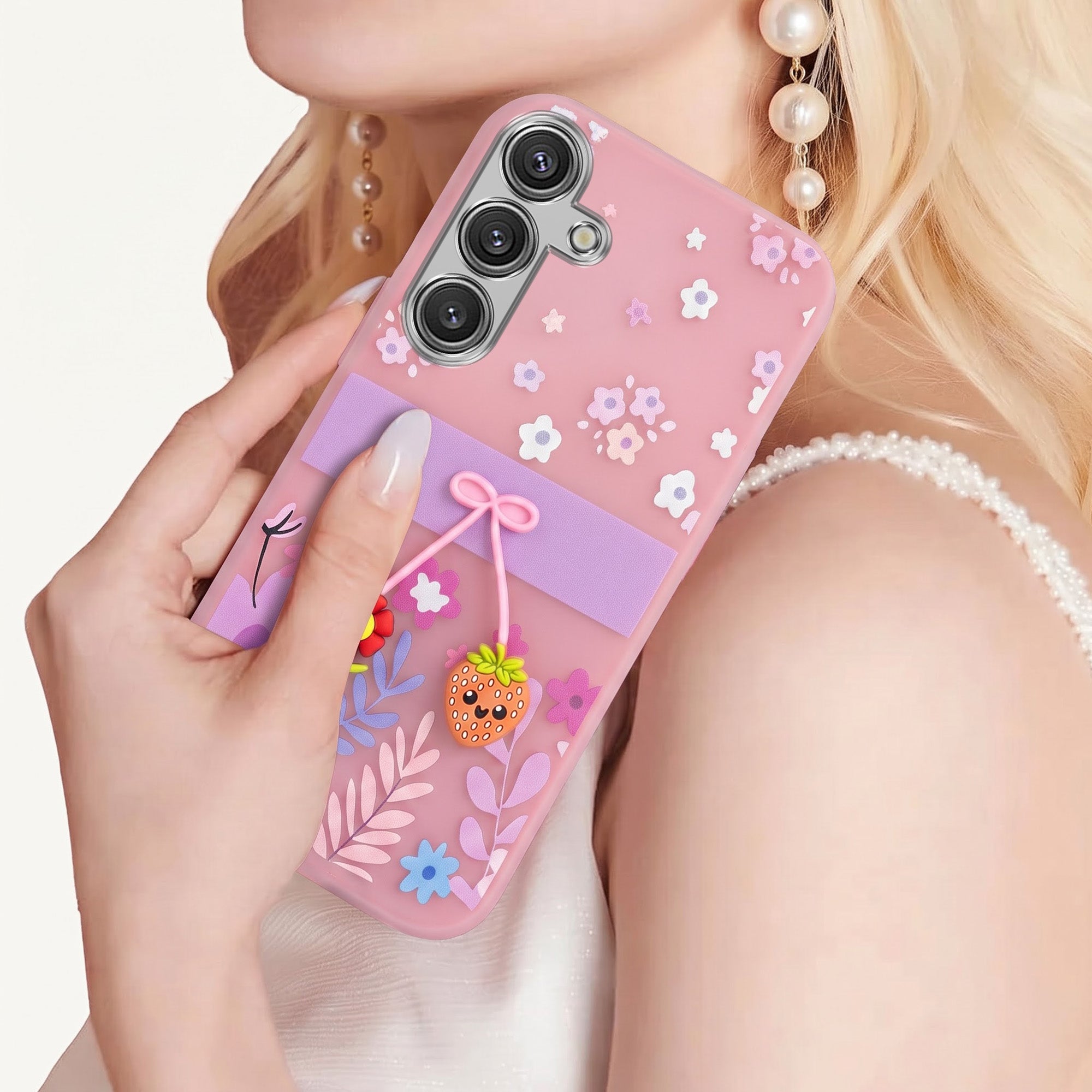 For Samsung Galaxy S24 Back Cover Case (3D Cute Cartoons | Hard Back Side Soft | Matte Premium Finish | HD Printing) (Copy)