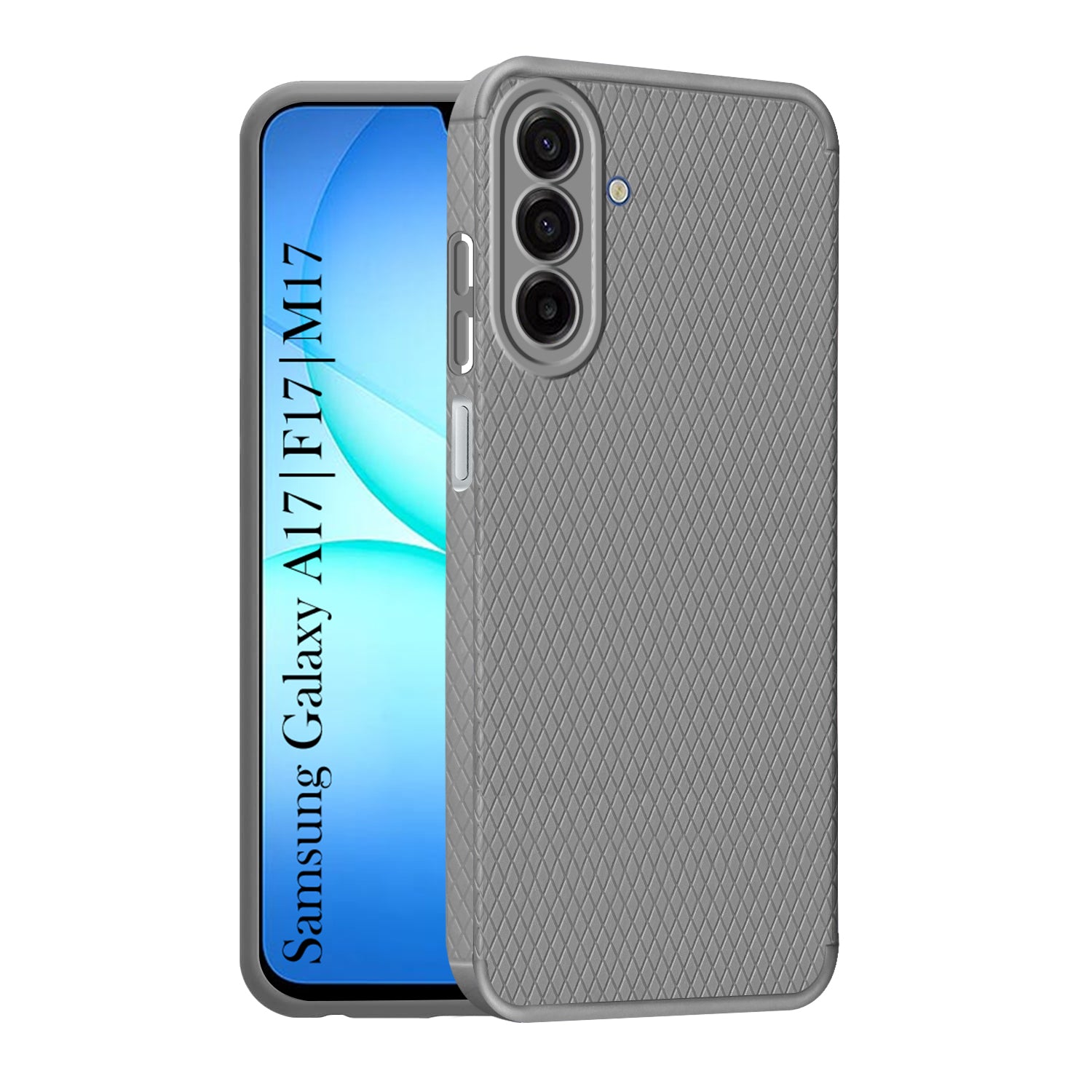 For Samsung Galaxy A17 | Samsung F17 | Samsung M17 5G Back Cover Case Liquid Silicone (Camera Protection | Side Grip Texture | Soft and Flexible)