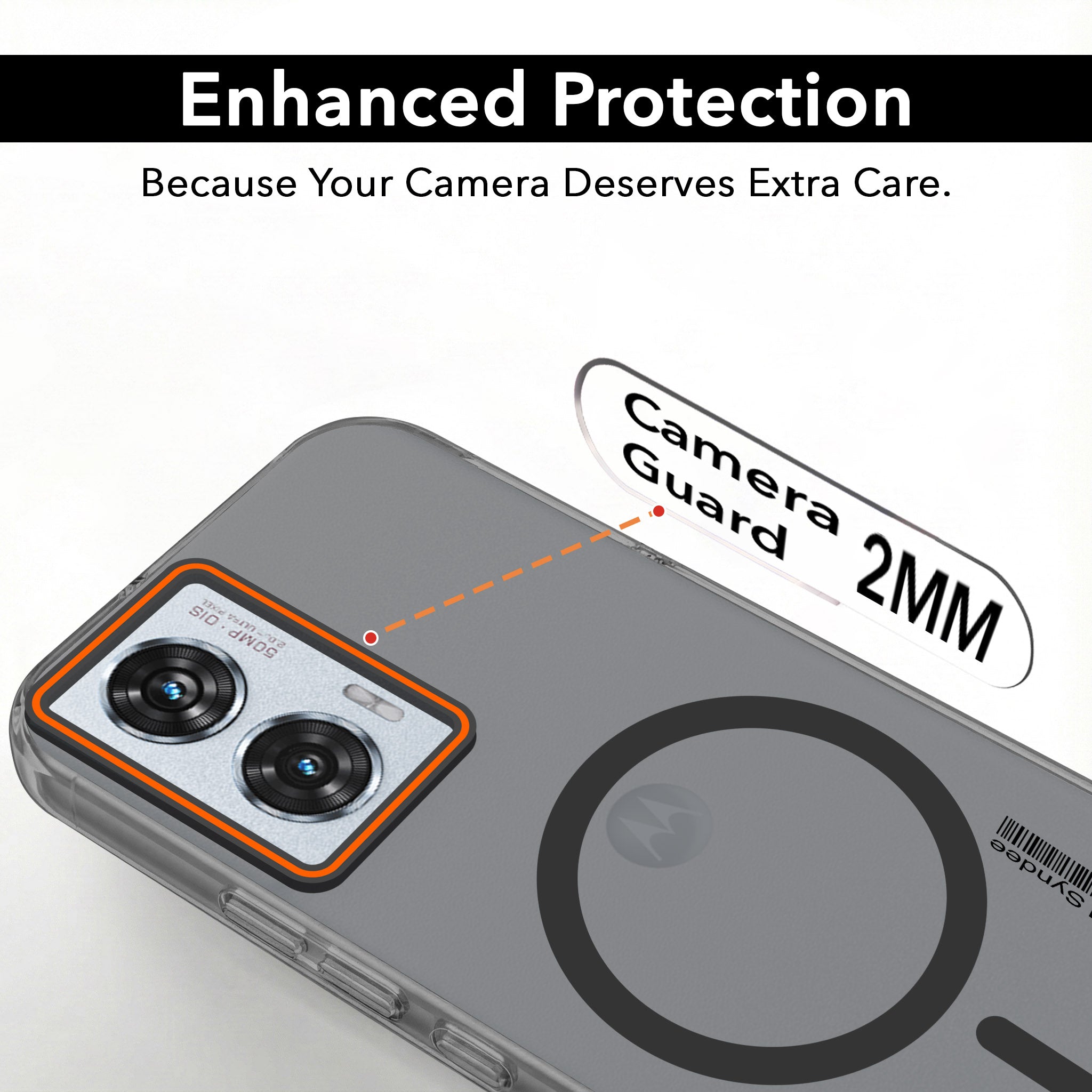 For Motorola Moto Edge 50 Fusion Back Cover Case (Soft Touch | Camera Bump Protection | MagSafe Compatible | Matte Finish)