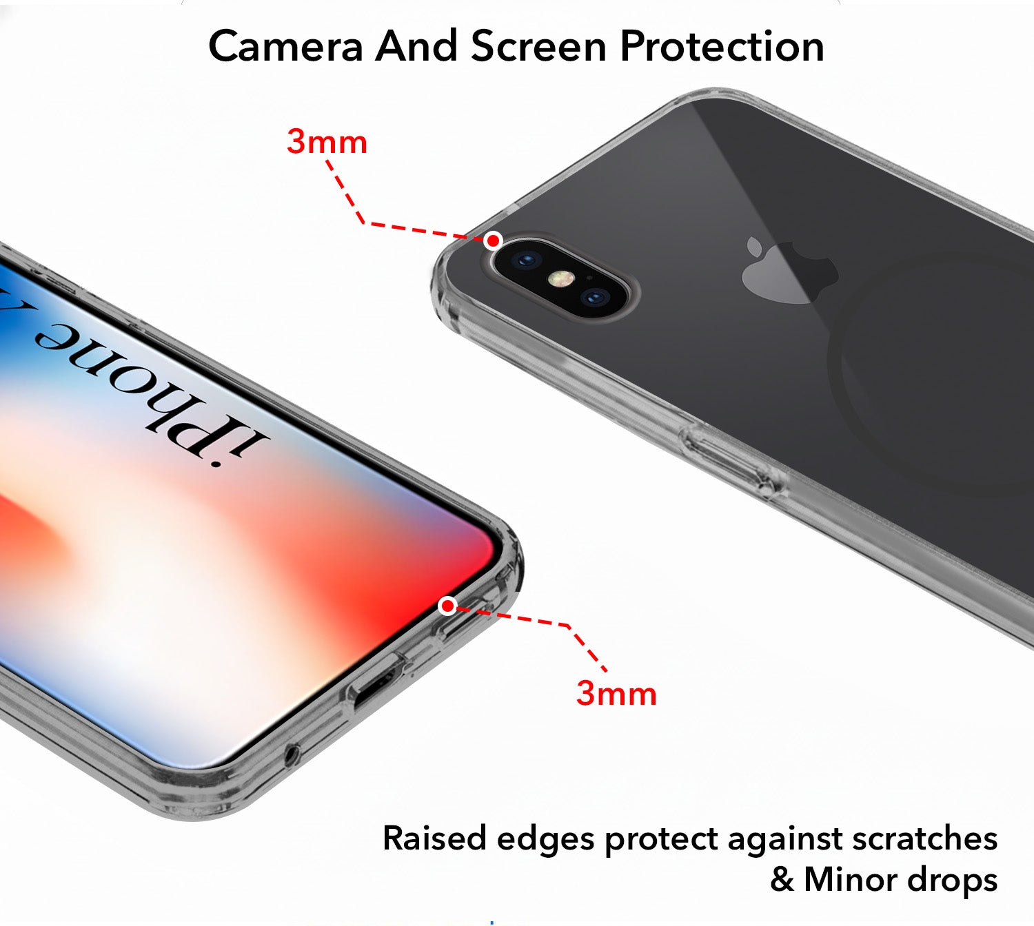 For Apple iPhone X Back Cover Case Silicone (Slim Paper Thin | Camera Protection Bump | Minimalist Professional | Soft Flexible)