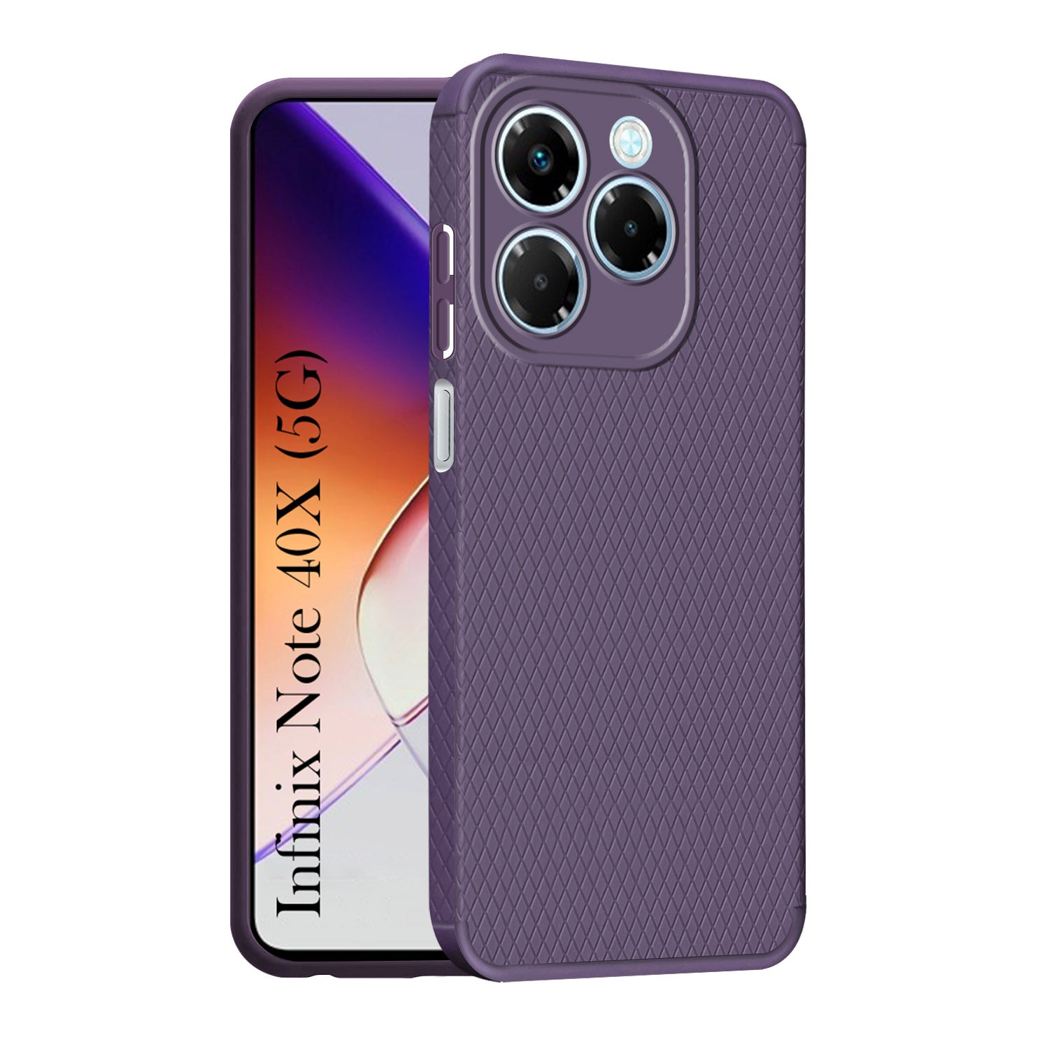 For Infinix Note 40X 5G Back Cover Case Liquid Silicone (Camera Protection | Side Grip Texture | Soft and Flexible)